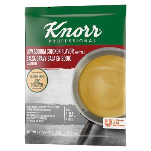 Knorr Instant Gravy Low Sodium Chicken Flavor 1 Pound Each - 6 Per Case.