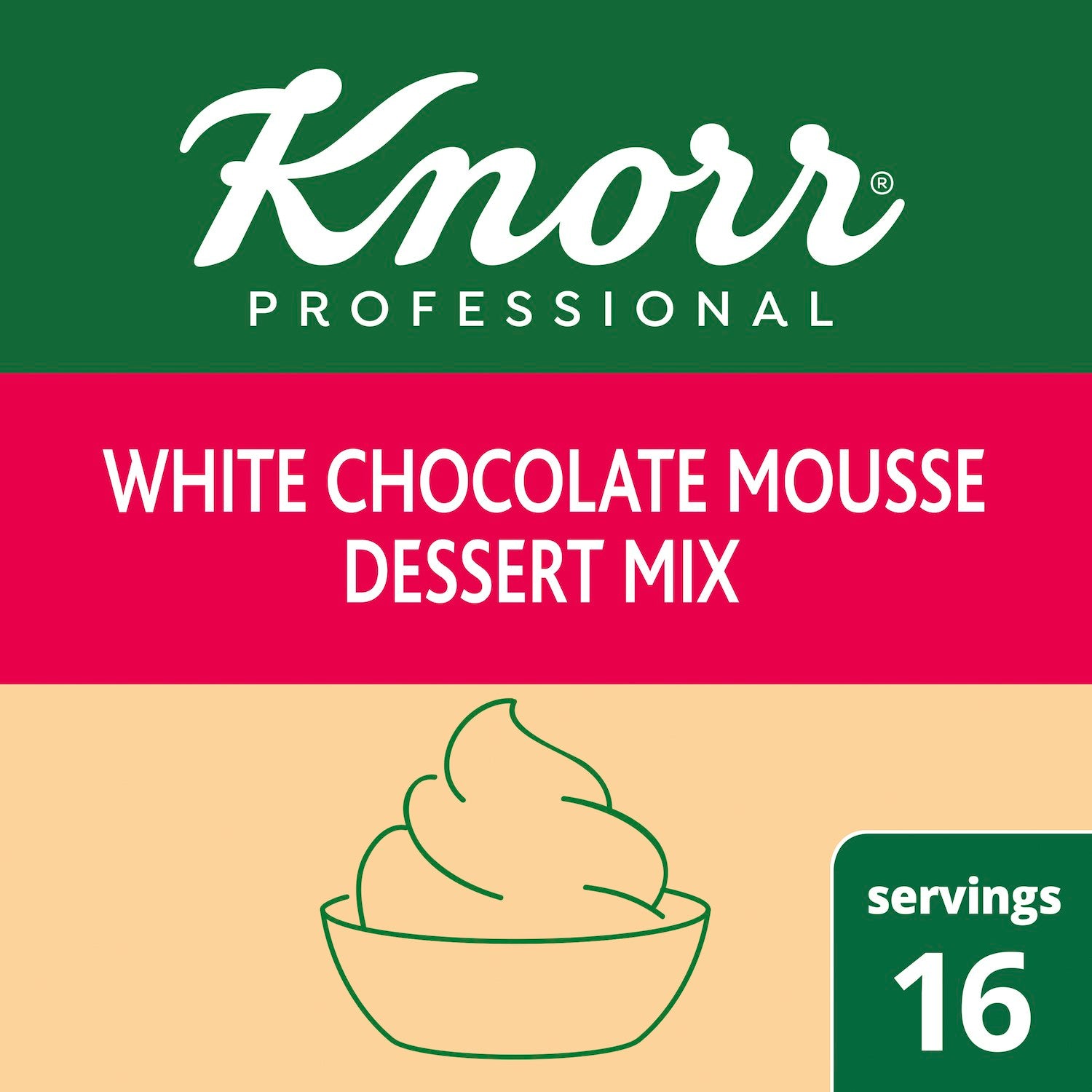 Knorr Desserts Mousse White Chocolate 7.31 Ounce Size - 10 Per Case.