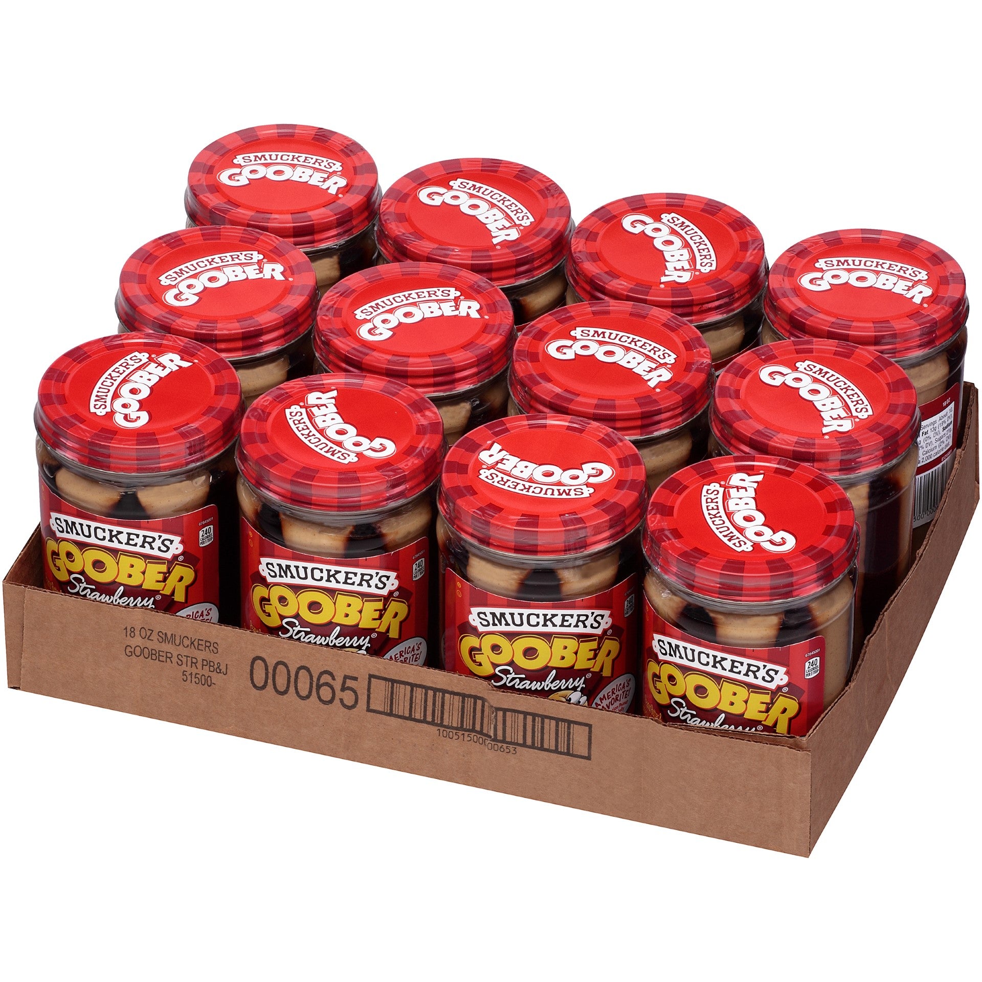 Smucker Goober Strawberry 18 Ounce Size - 12 Per Case.