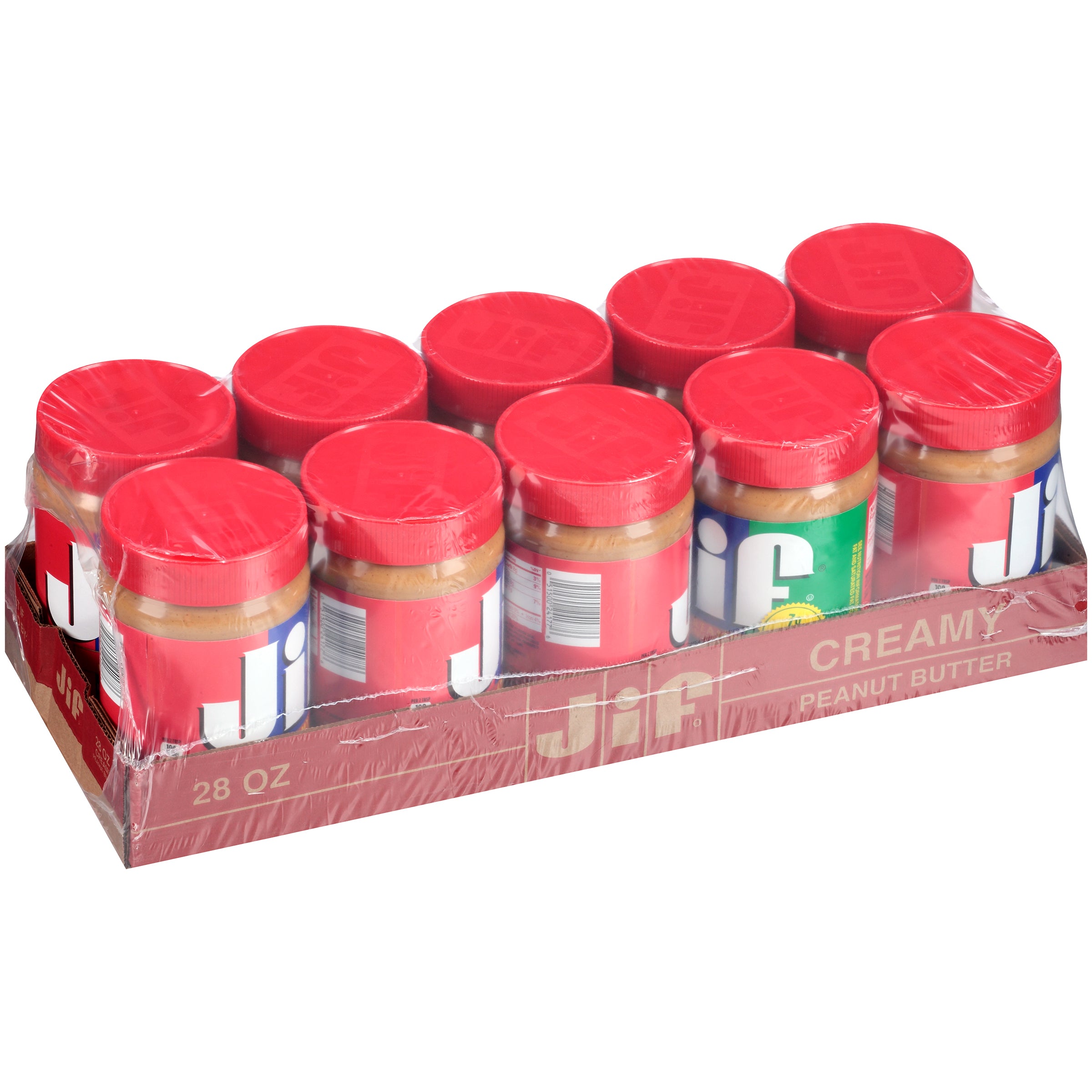Jif Creamy Peanut Butter 28 Ounce Size - 10 Per Case.