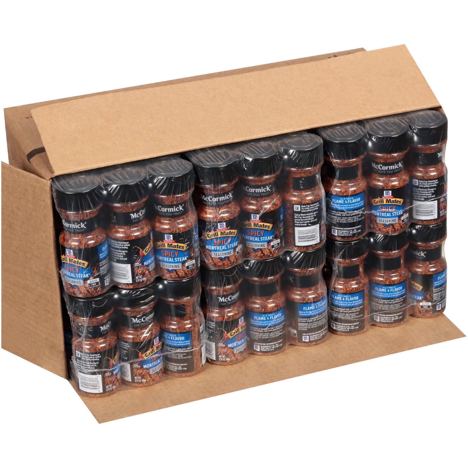 Mccormick Grill Mates Spicy Montreal Steak Seasoning 3.12 Ounce Size - 72 Per Case.
