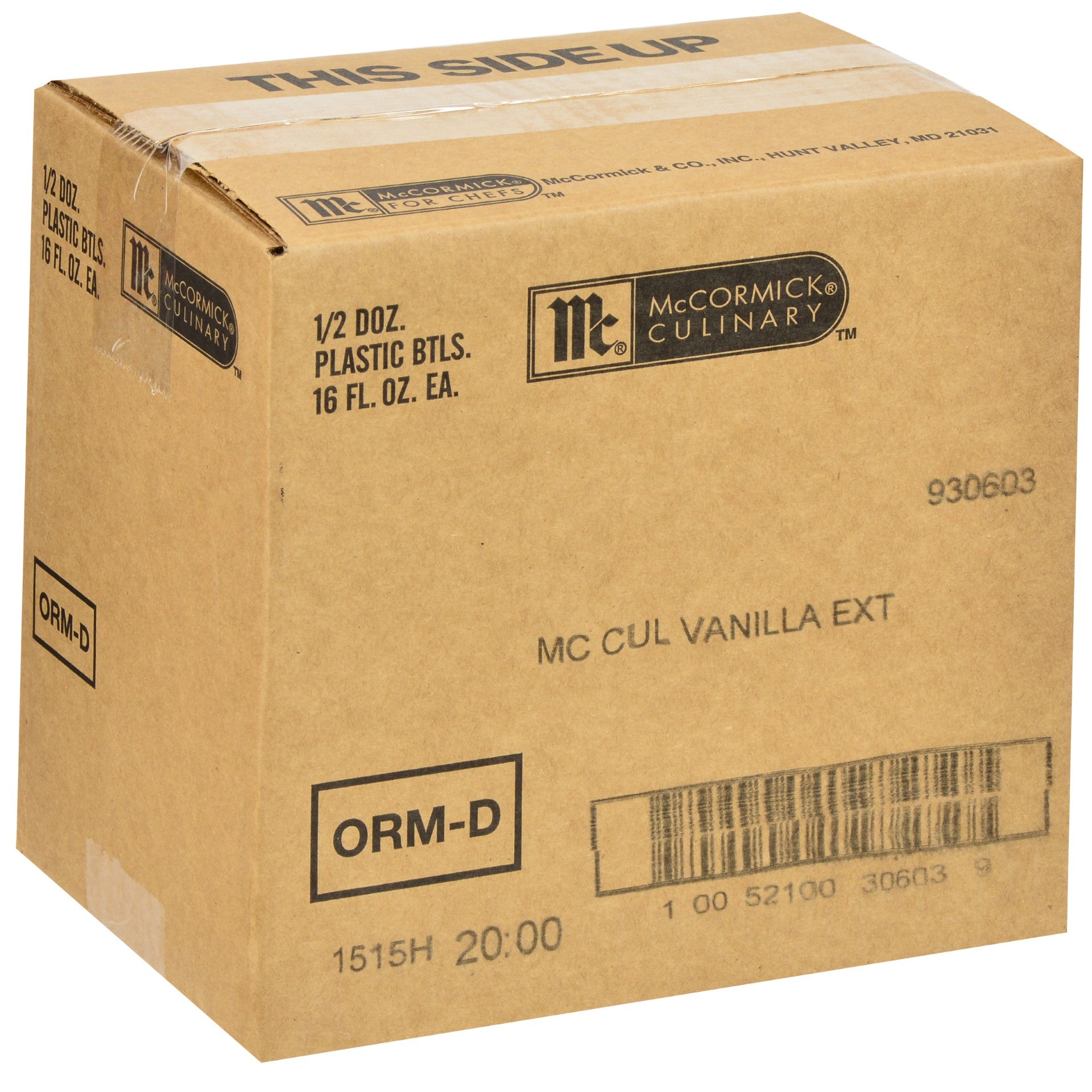 Mccormick Vanilla Extract 1 Pt - 6 Per Case.