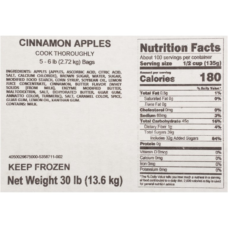 QUALITY CHEF Cinnamon Apples 6 Lb. Bag 5)