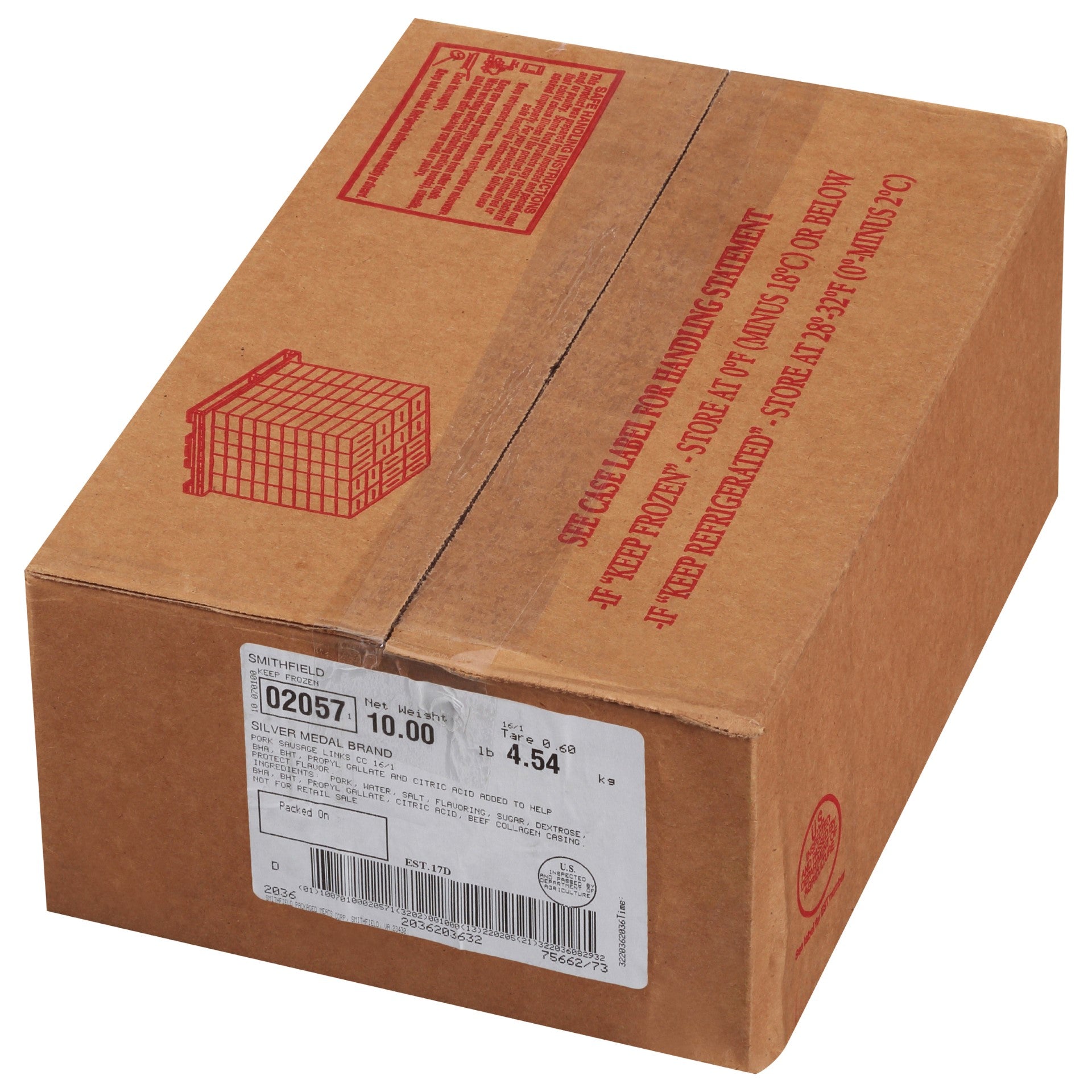 Sausage Links Collagen Casing 10 Pound Each - 1 Per Case.
