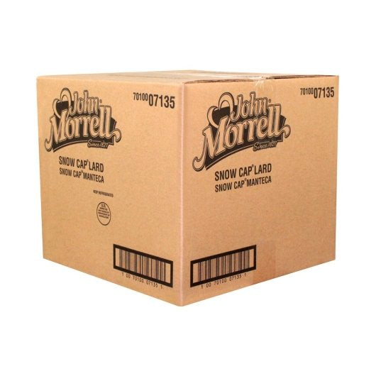 John Morrell Snow Cap Lard 25 Pound Each - 1 Per Case.