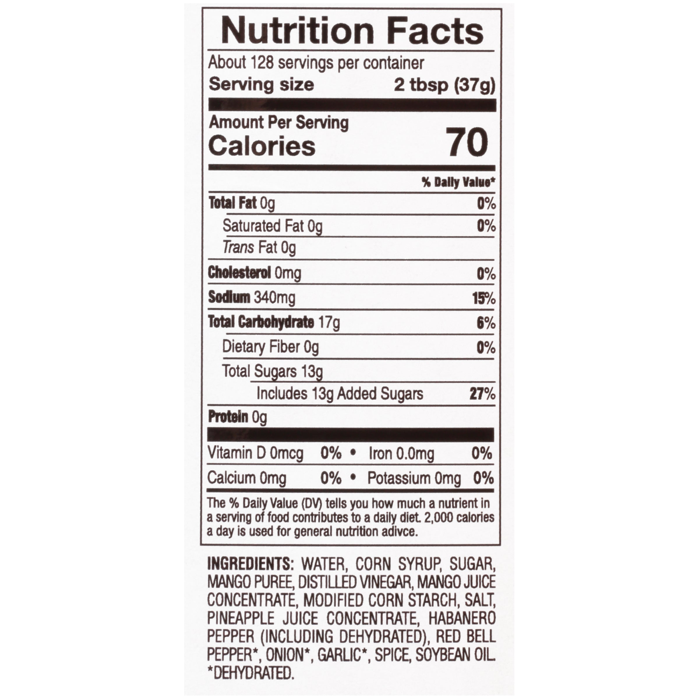 Mango Habanero Wing Sauce 1 Gallon - 2 Per Case.