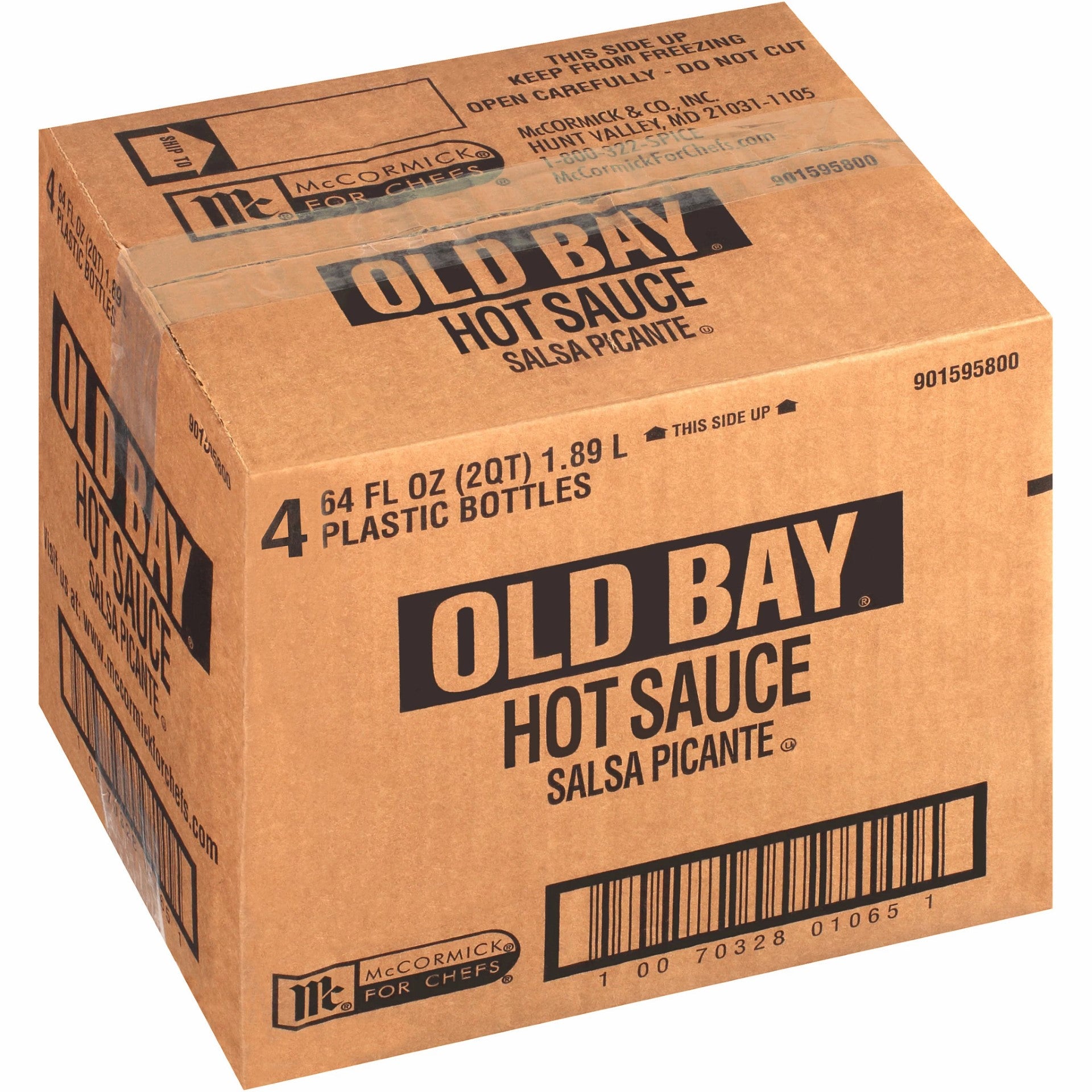 Old Bay Hot Sauce 64 Ounce Size - 4 Per Case.