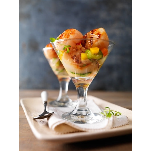 Frozen Seafood Premium Dry Sea Scallops U/10 Individual Quick Frozen 5 Pound Each - 2 Per Case.