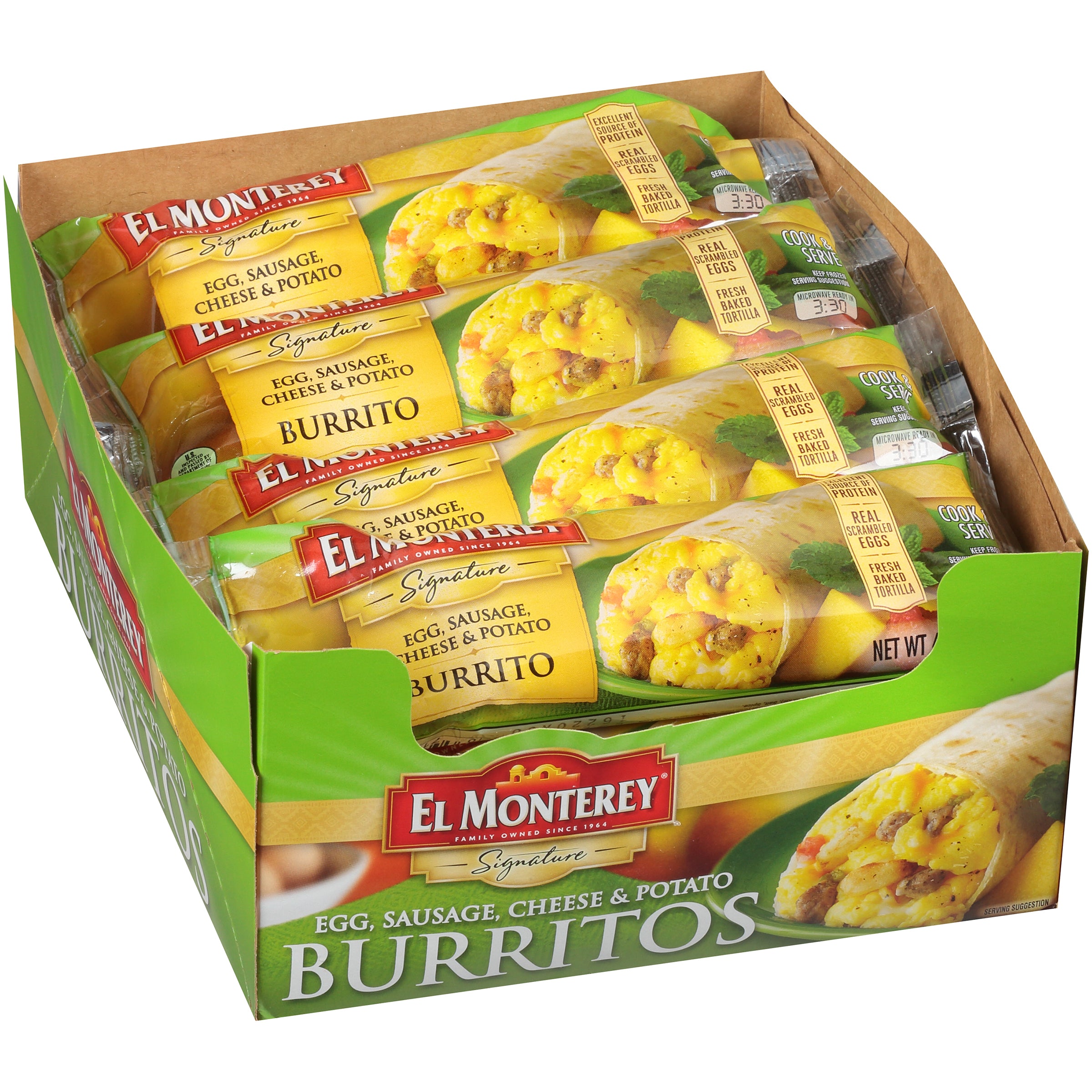 Burrito Mexican Skillet Breakfast 4.5 Ounce Size - 24 Per Case.