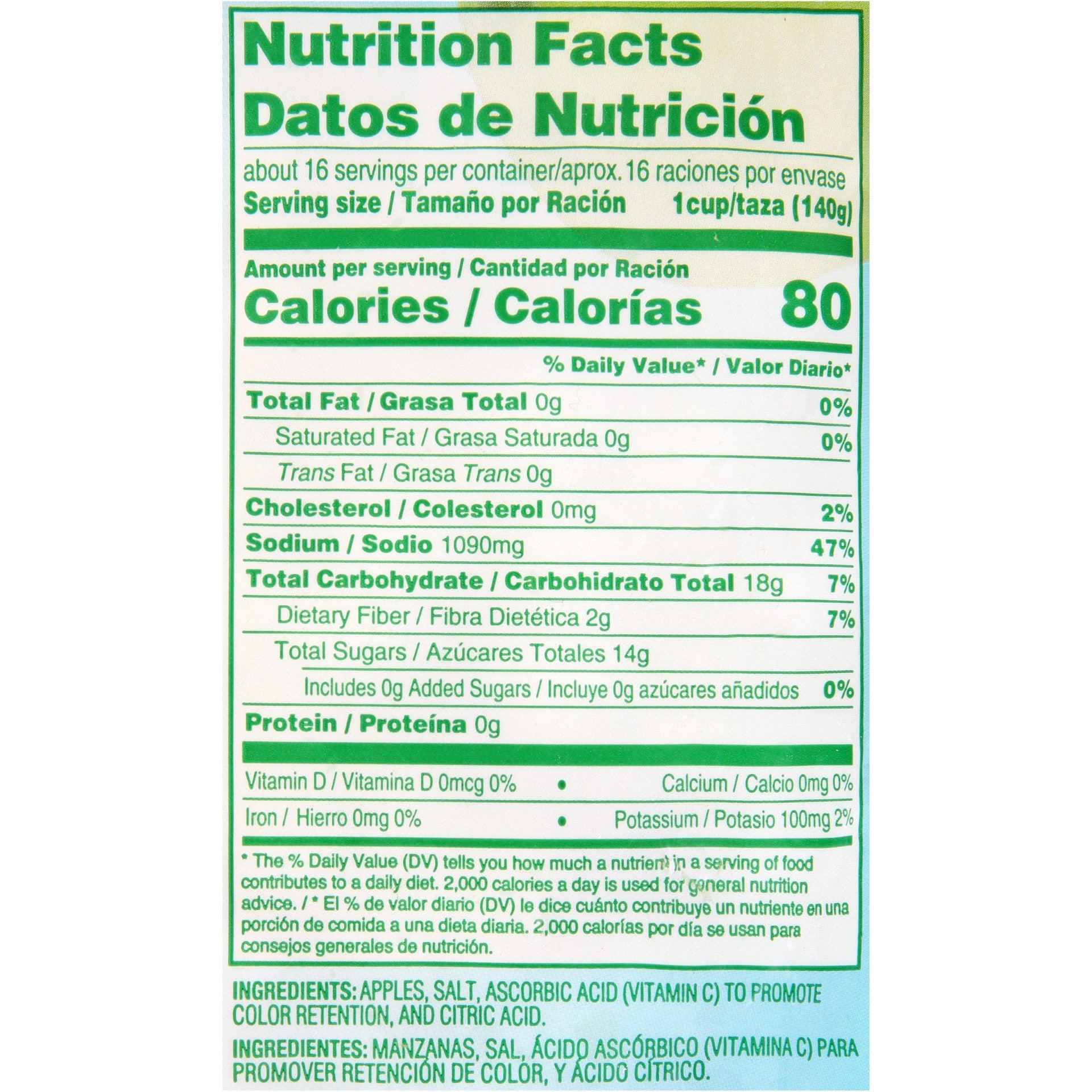 Apple Diced 2" 5 Pound Each - 2 Per Case.