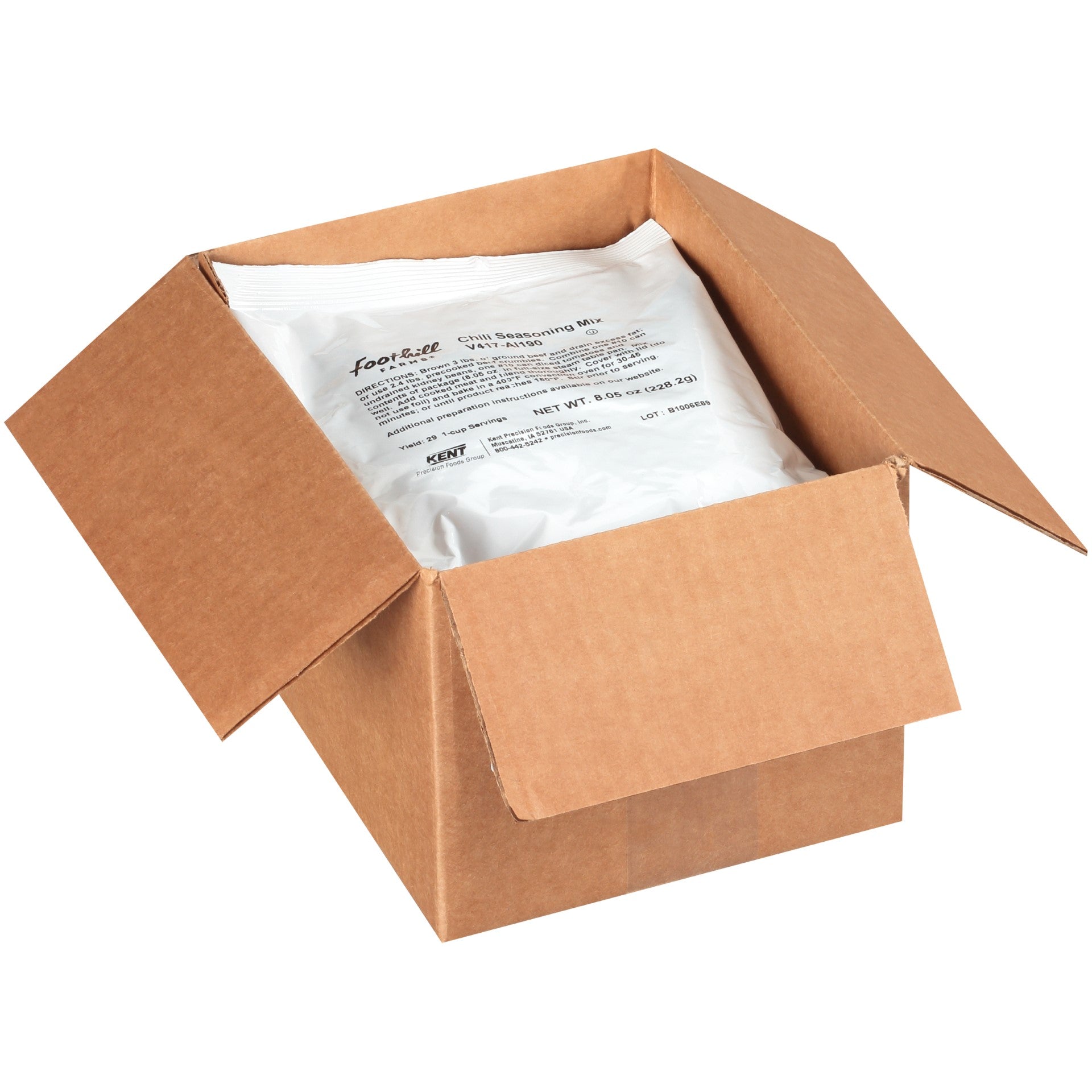 Foothill Farms Chili Seasoning Mix 8.05 Ounce Size - 6 Per Case.