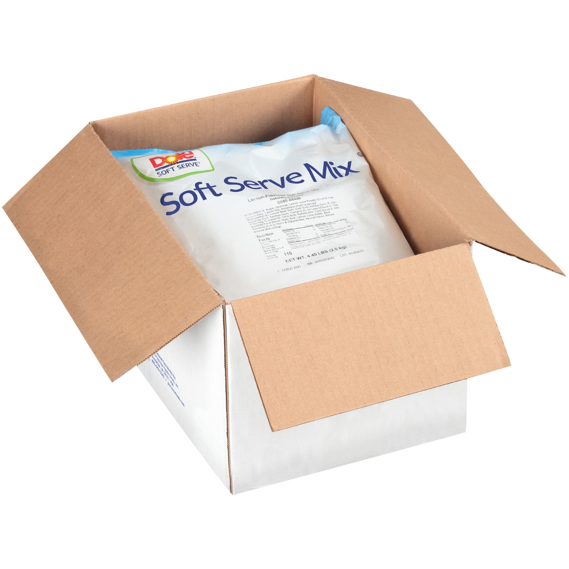 Dole Soft Serve Lemon Flavored Soft Serve Mix 4.4 Pound Each - 4 Per Case.