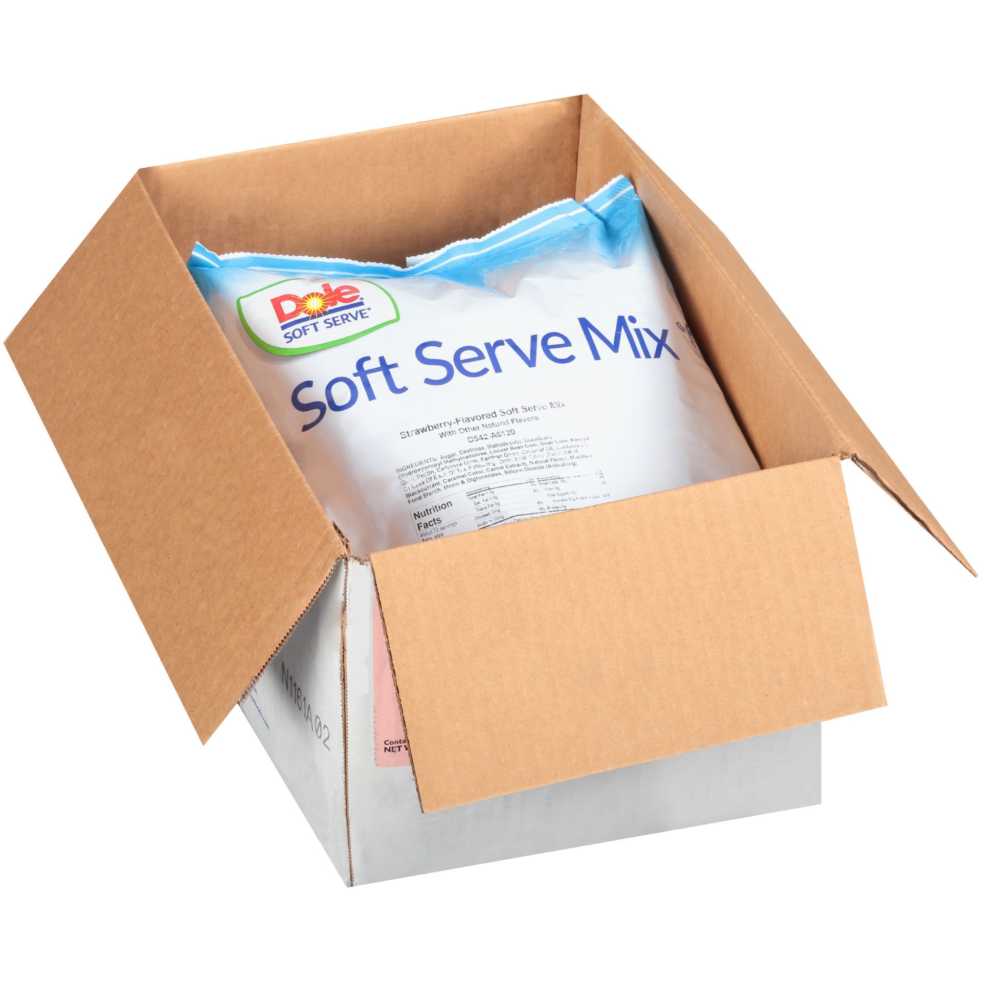 Dole Soft Serve Strawberry Flavored Soft Serve Mix 4.5 Pound Each - 4 Per Case.