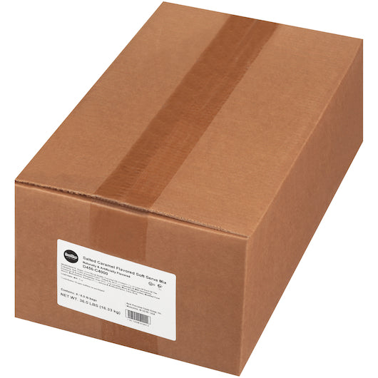 Frostline Salted Caramel Flavored Soft Servemix 6 Pound Each - 6 Per Case.