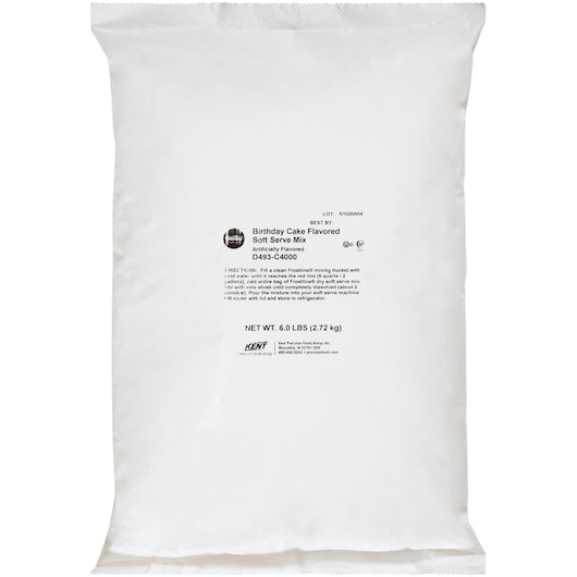 Frostline Birthday Cake Flavored Soft Serve Mix 6 Pounds Each - 6 Per Case.
