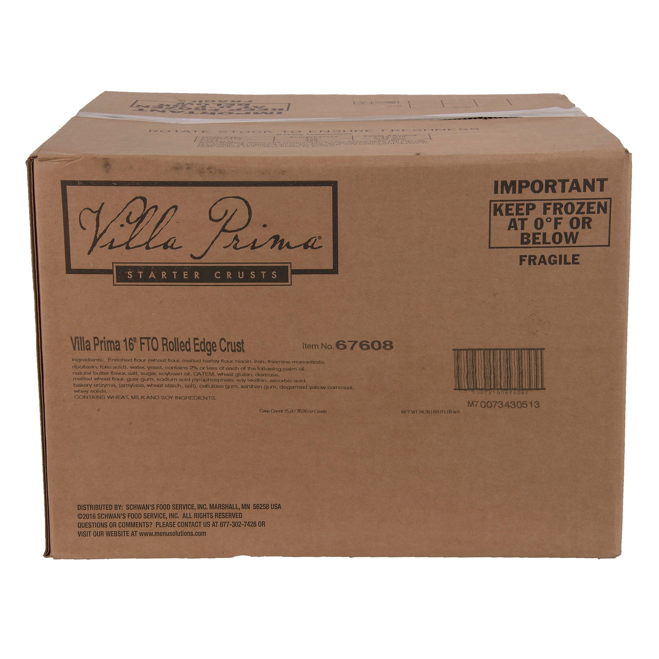 Sfs Villa Prima Ppf Hand Tossed Style Sheeteddough 15 Each - 1 Per Case.