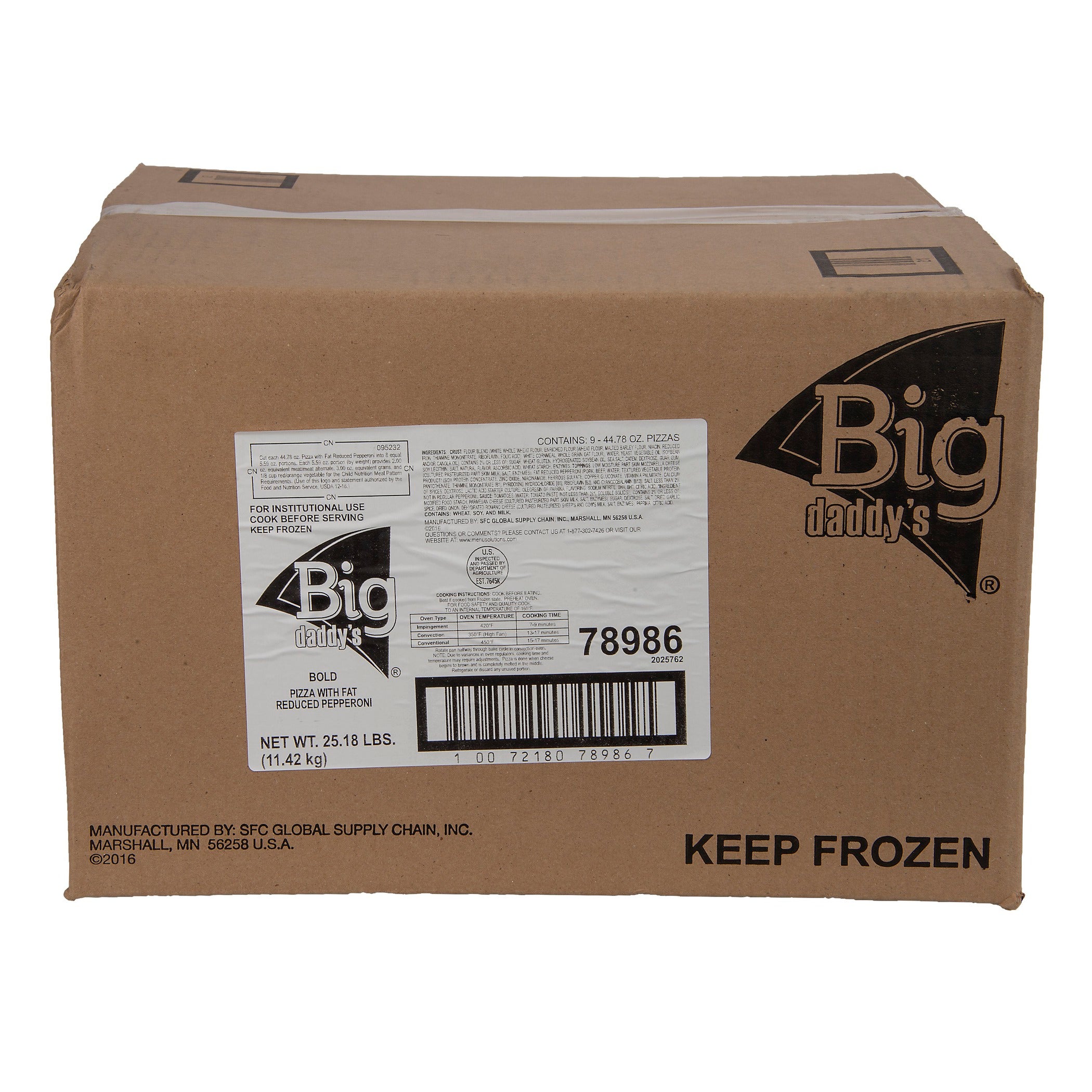 Sfs Big Daddy's Bold Wg Chs 9 Each - 1 Per Case.