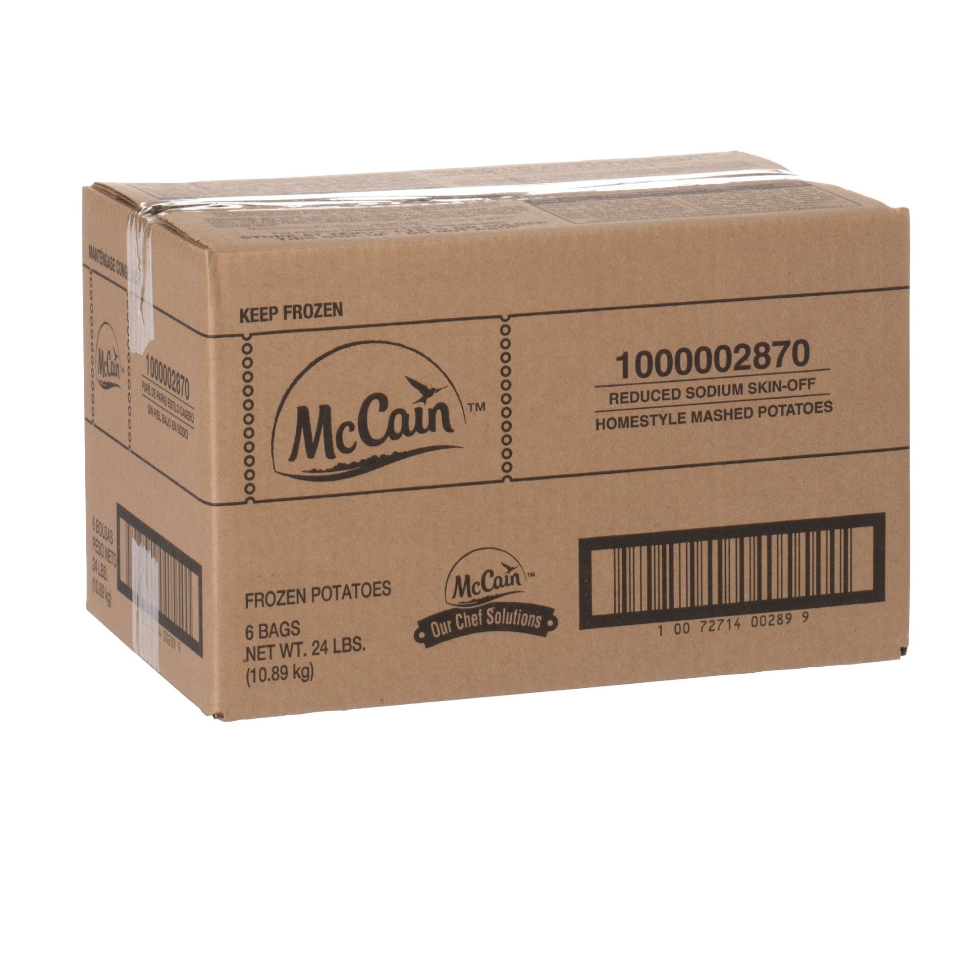Mccain Mash Makers Reduced Sodium Seasoned Mashed Potatoes 4 Pound Each - 6 Per Case.
