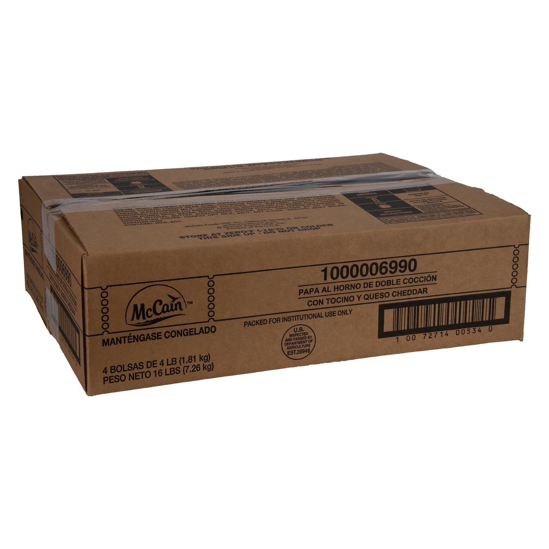 Mccain® Bacon And Cheddar Twice Baked Potato 4 Pound Each - 16 Per Case.