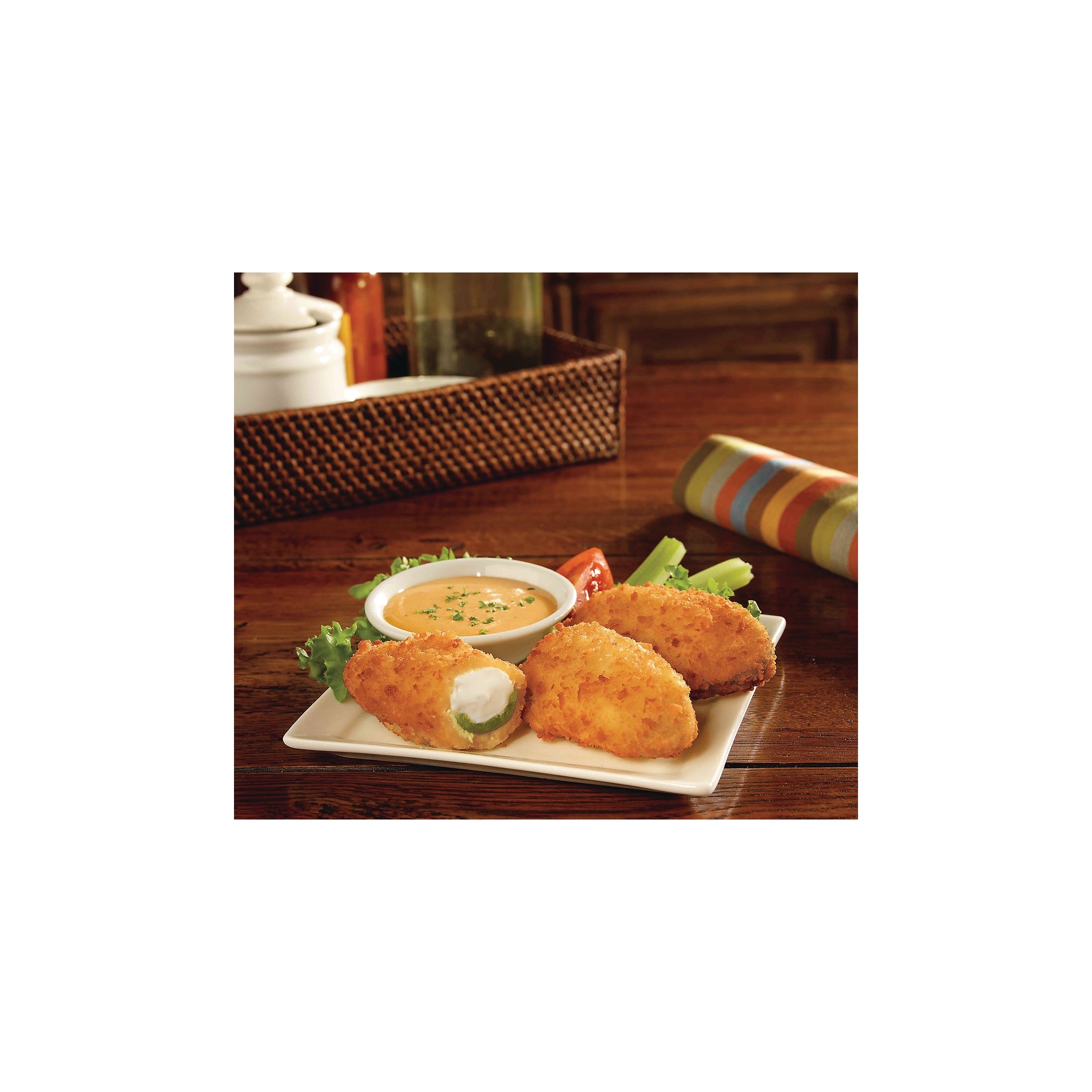 Original Cream Cheese Breaded Stuffed Jalapenos Jalapenos Apanados Rellenos Dequeso Crem 4 Pound Each - 4 Per Case.