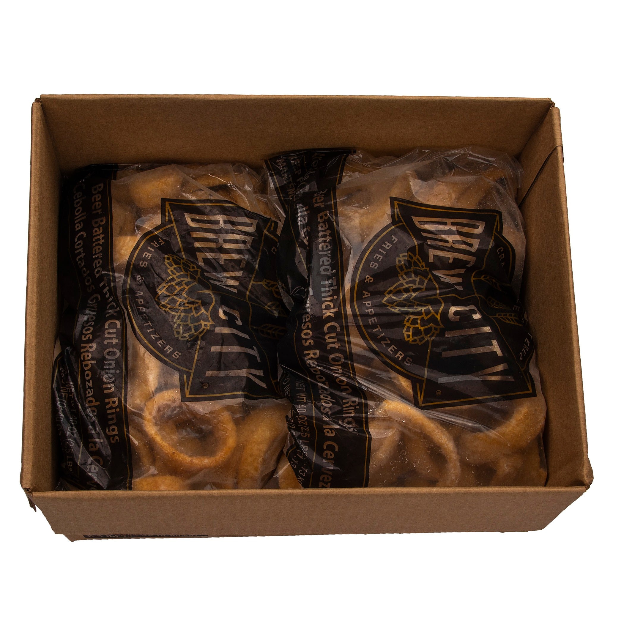 Beer Battered Thick Cut Onion Rings 2.5 Pound Each - 6 Per Case.