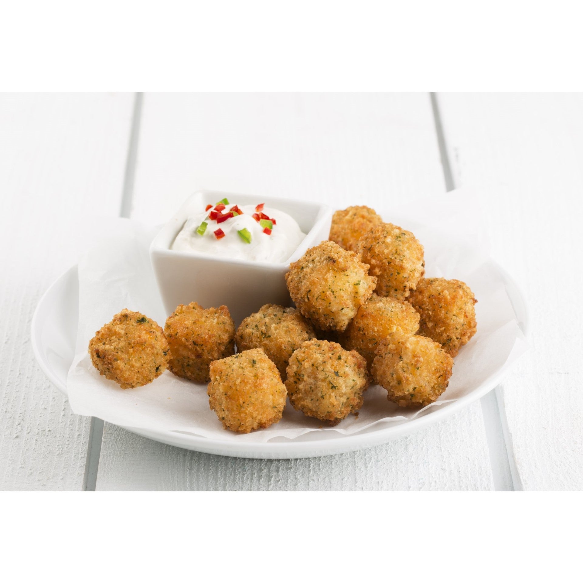 Breaded Cheddar Cubes 3 Pound Each - 6 Per Case.