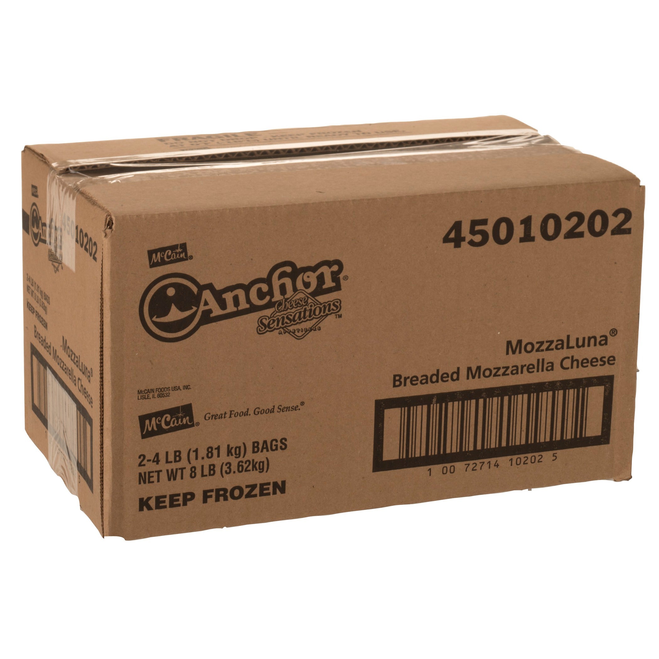 Mozzaluna Breaded Mozzarella Cheese 4 Pound Each - 2 Per Case.