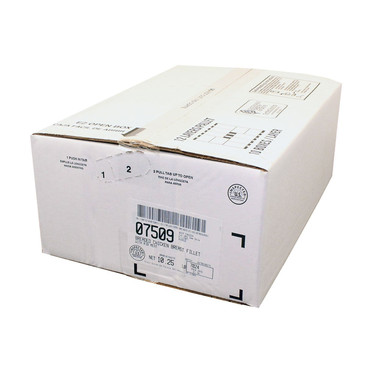 Perdue Ready To Cook Breaded With Rib Meat 4 Ounce Chicken Breast Filet, 5.13 Pounds, 2 per case