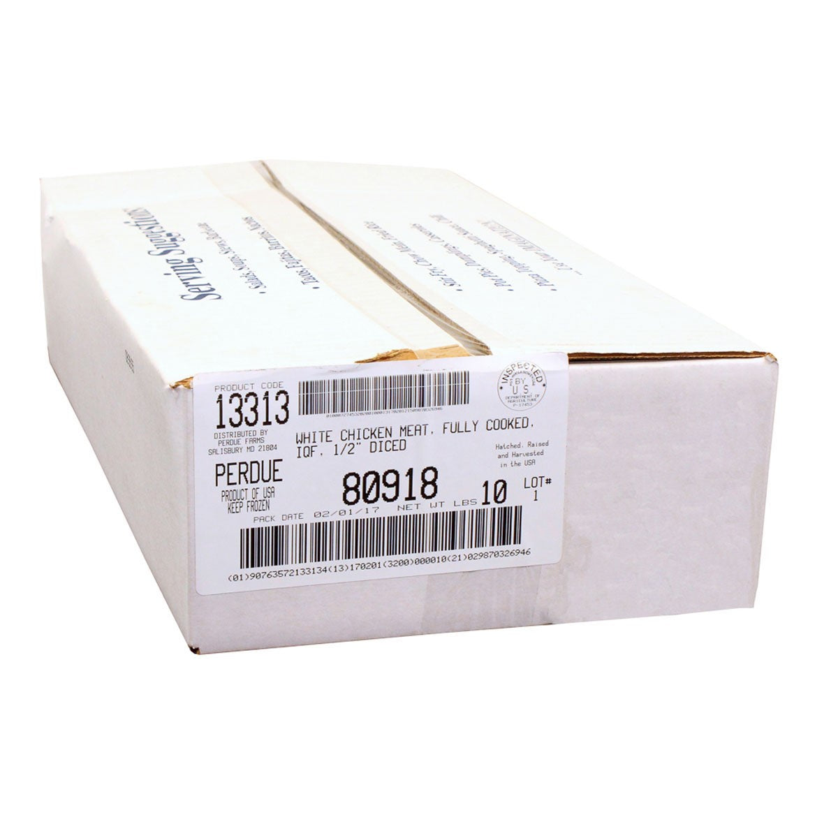 Perdue Fully Cooked Individually Quick Frozen 1/2 Inch White Meat Chicken Breast, 5 Pounds, 2 per case