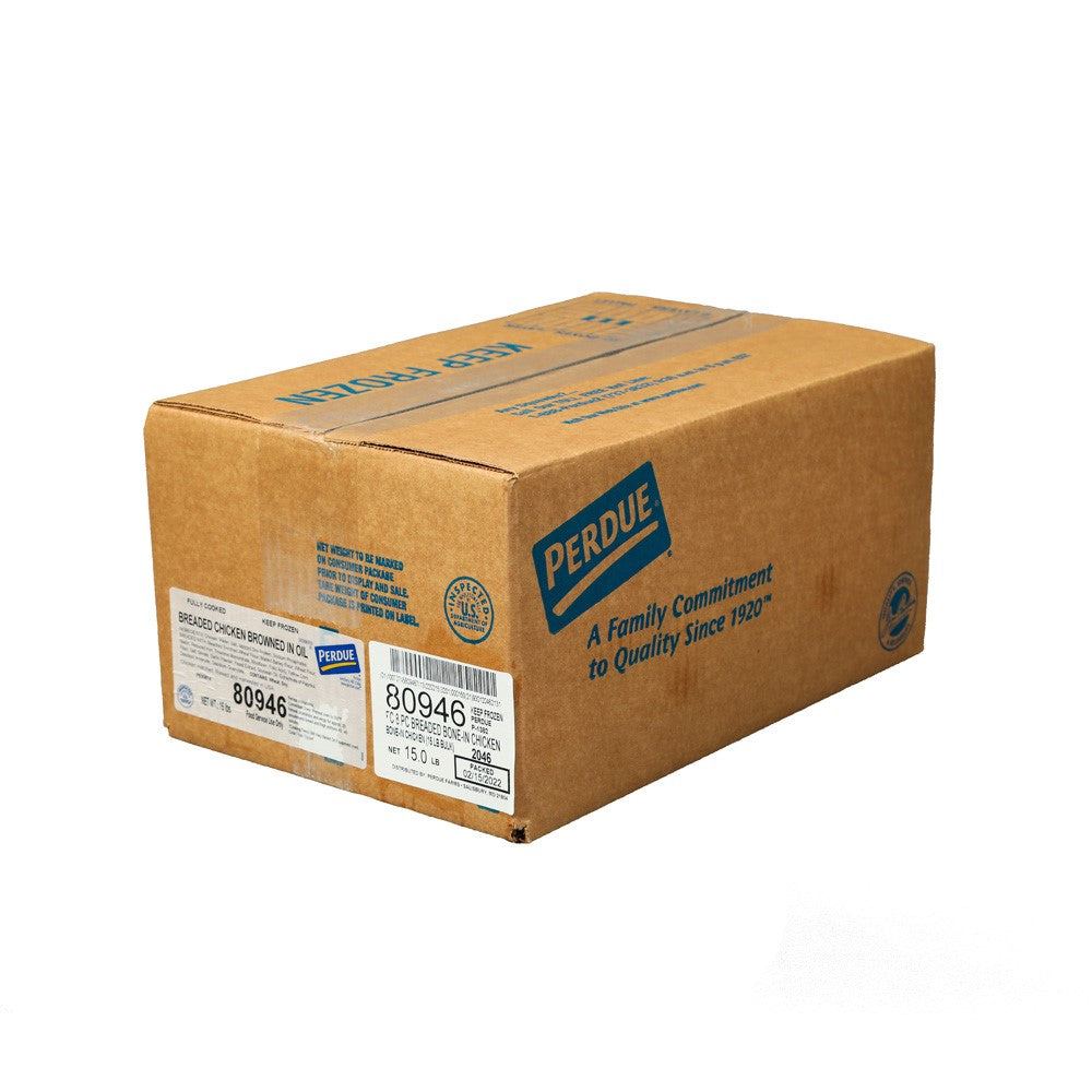 Perdue Fully Cooked 8 Piece Cut Breaded Bone-In Small Bird, 15 Pounds, 1 per case