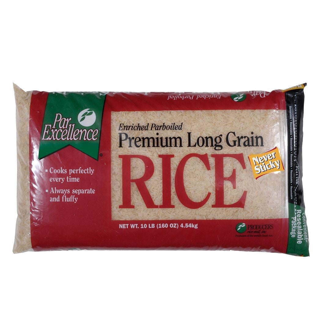 Parexcellence Rice Parboiled Bags, 10 Pounds, 6 Per Case