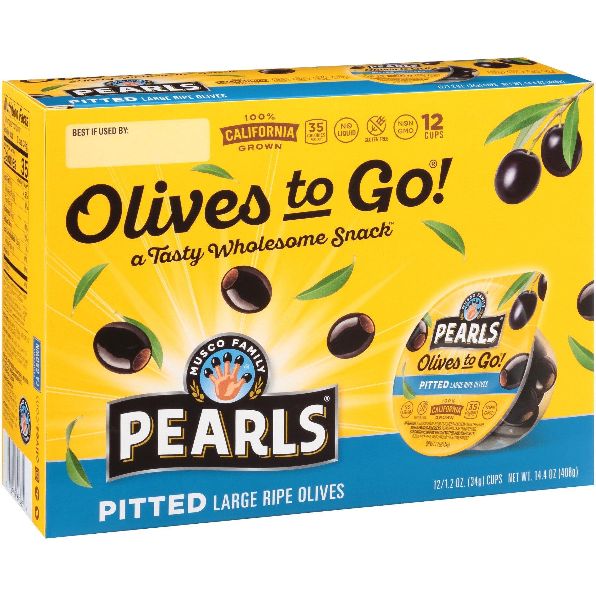 Olives Black Ripe Cups 1.2 Ounce Size - 96 Per Case.