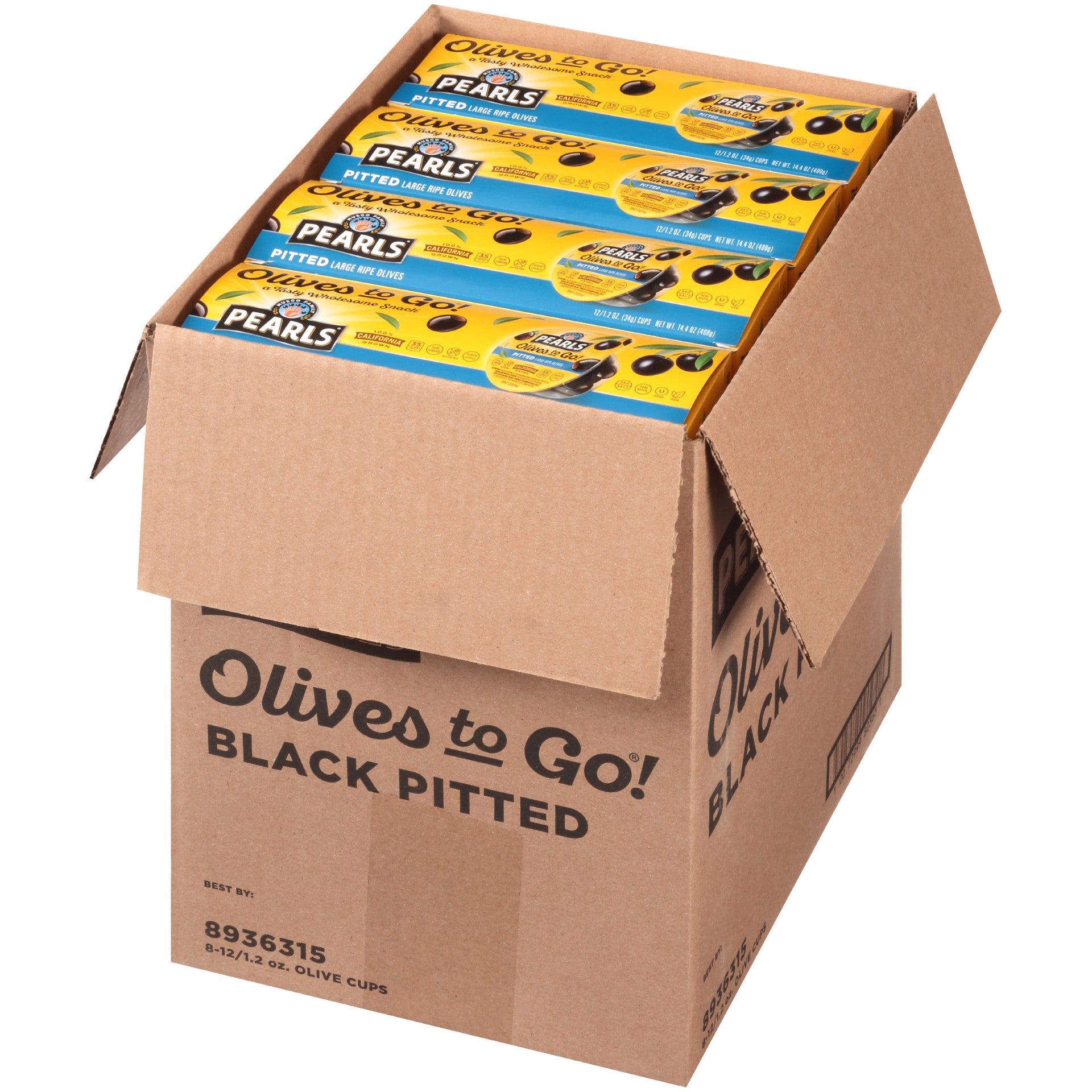 Olives Black Ripe Cups 1.2 Ounce Size - 96 Per Case.
