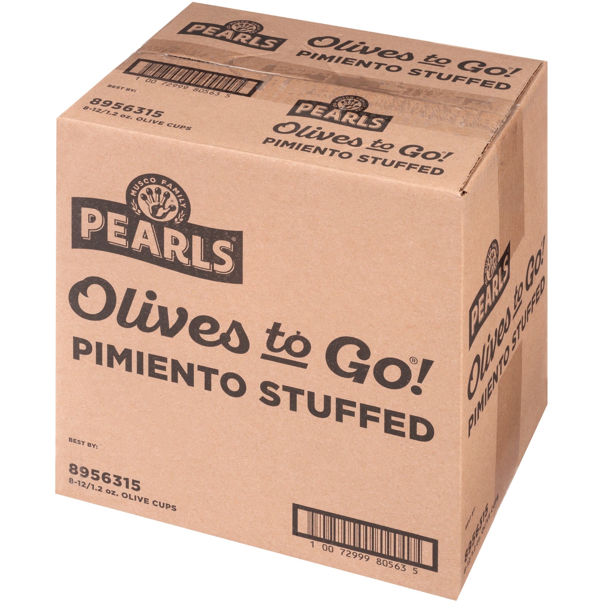 Olives Pimento Stuffed Manzanilla Cups 1.6 Ounce Size - 96 Per Case.