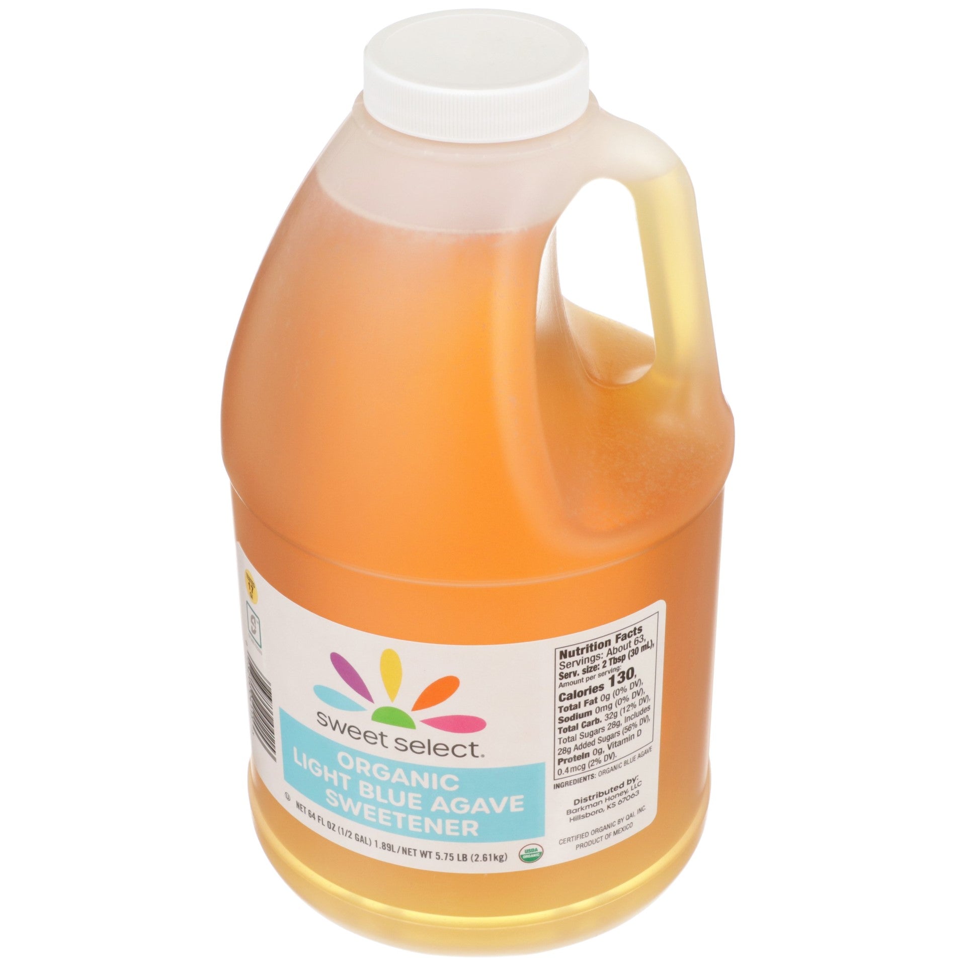 Gal Sweet Select Organic Blue Agave 5.75 Pound Each - 4 Per Case.