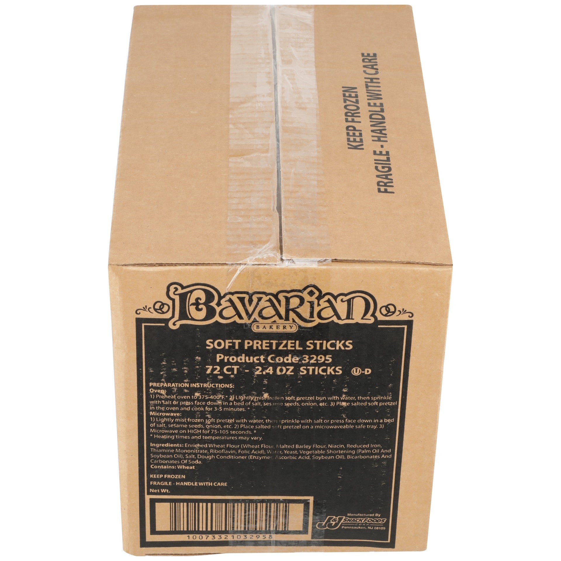 Bavarian Bakery Soft Pretzel Stick 2.4 Ounce Size - 72 Per Case.