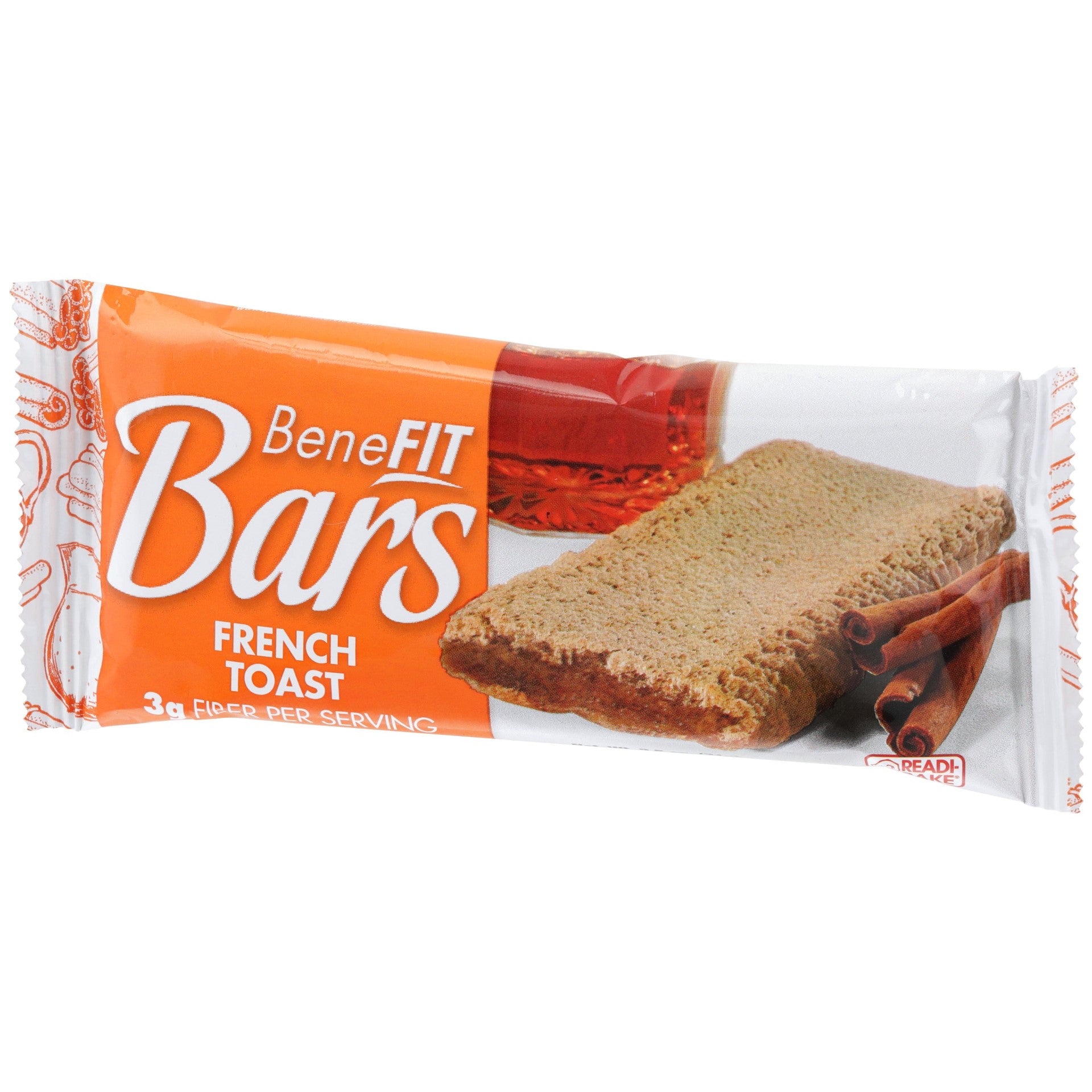 Readi-Bake Benefit French Toast Bar 2.5 Ounce Size - 48 Per Case.