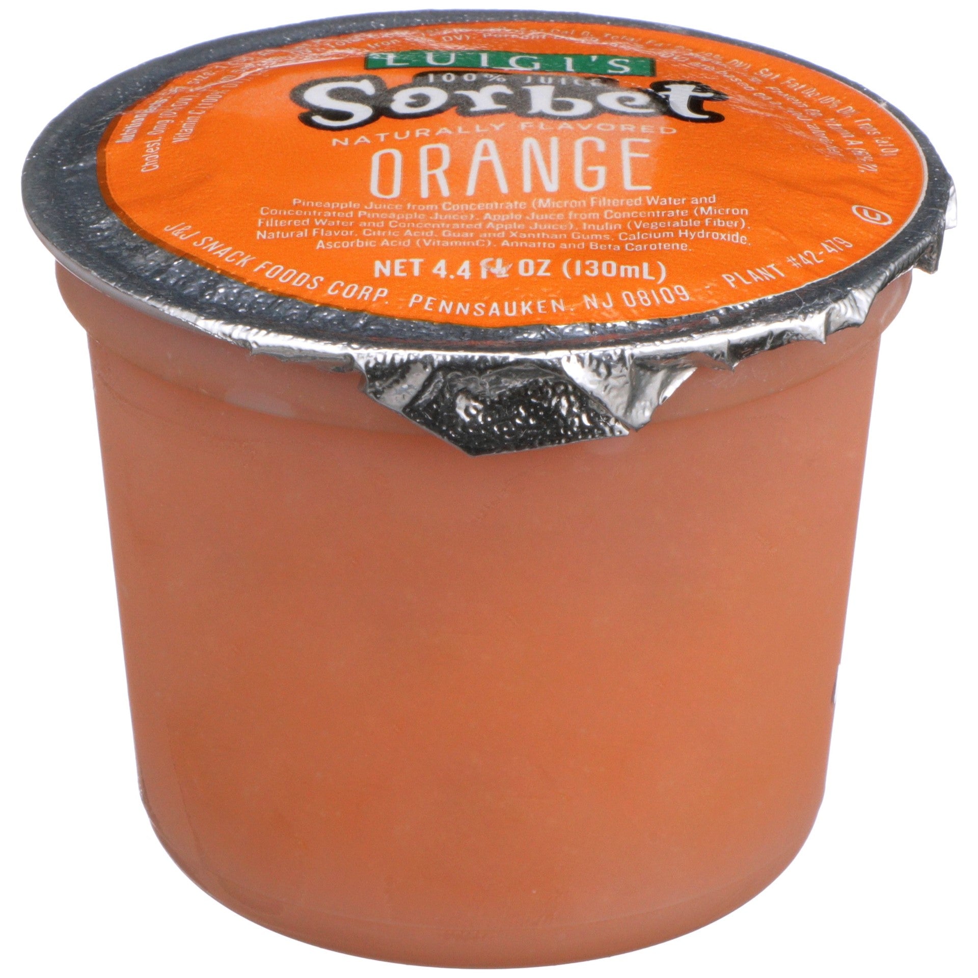 Luigi Orange Sorbet 4.4 Fluid Ounce - 96 Per Case.