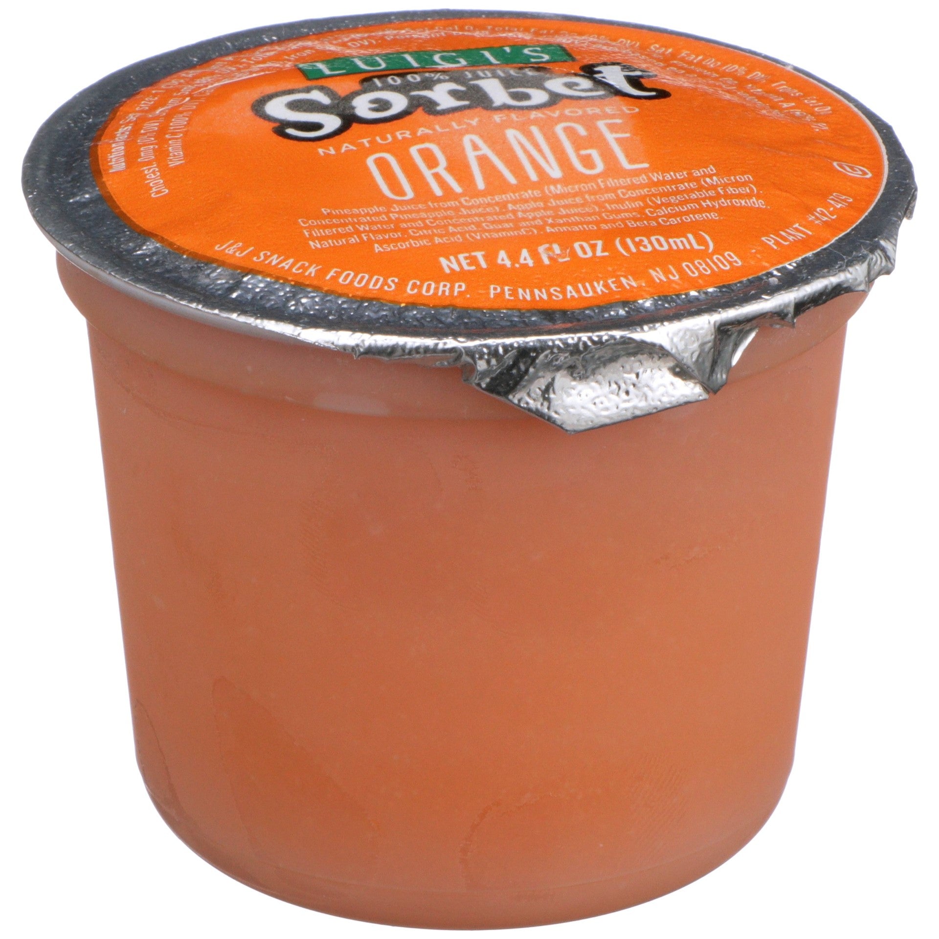 Luigi Orange Sorbet 4.4 Fluid Ounce - 96 Per Case.