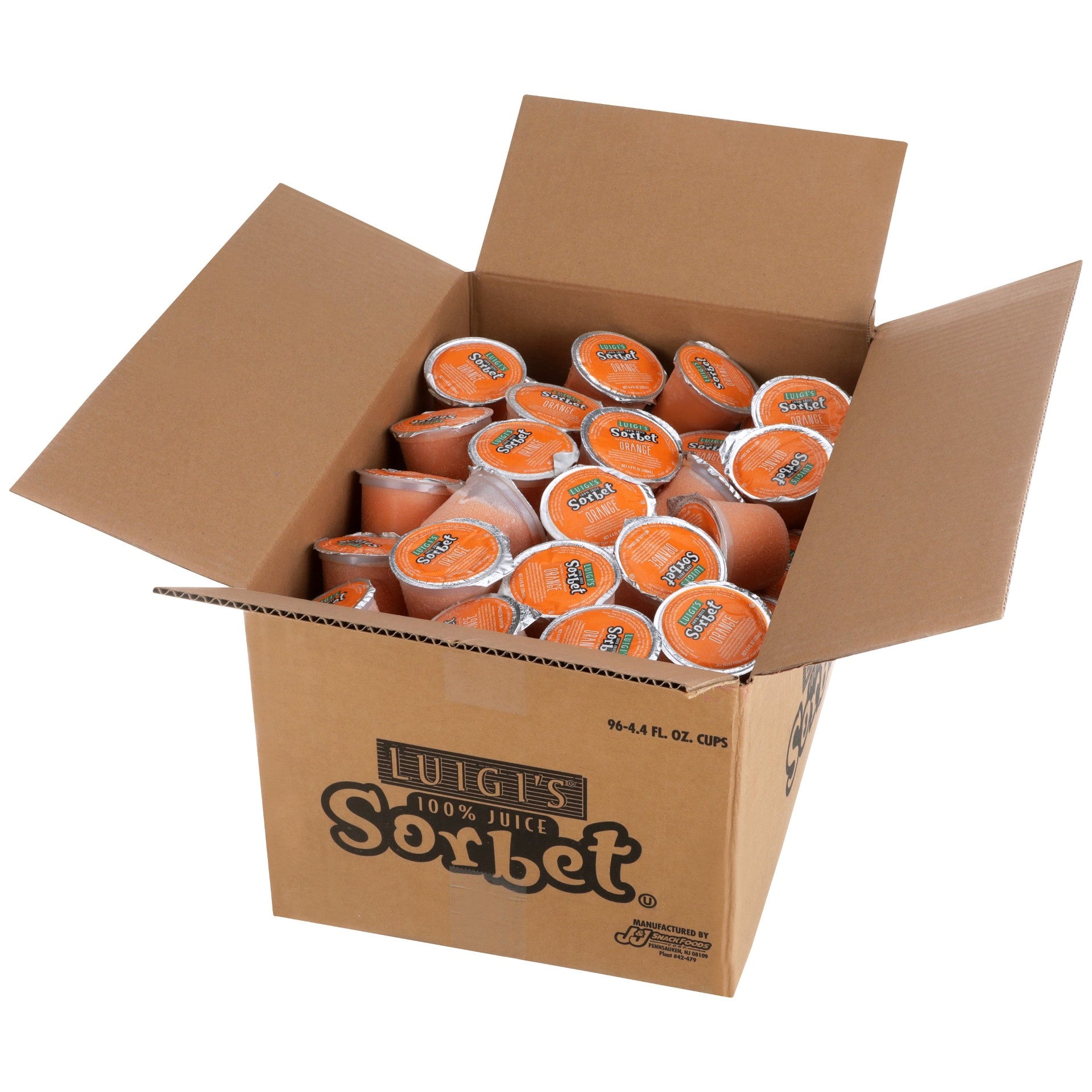 Luigi Orange Sorbet 4.4 Fluid Ounce - 96 Per Case.