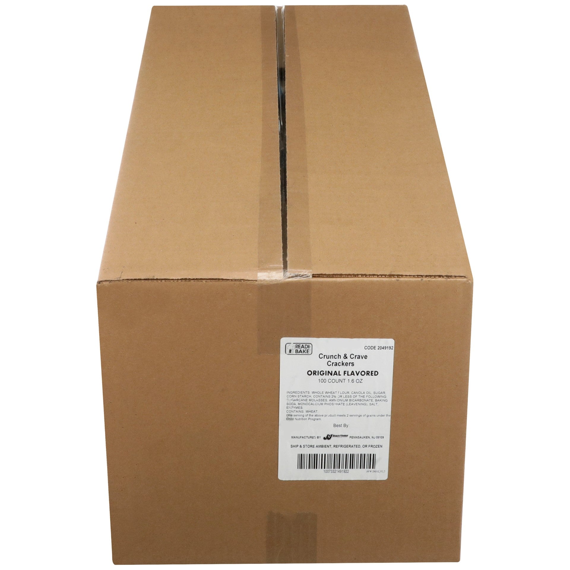 Crunch N' Crave Crunch & Crave Original Crackers 1.6 Ounce Size - 100 Per Case.
