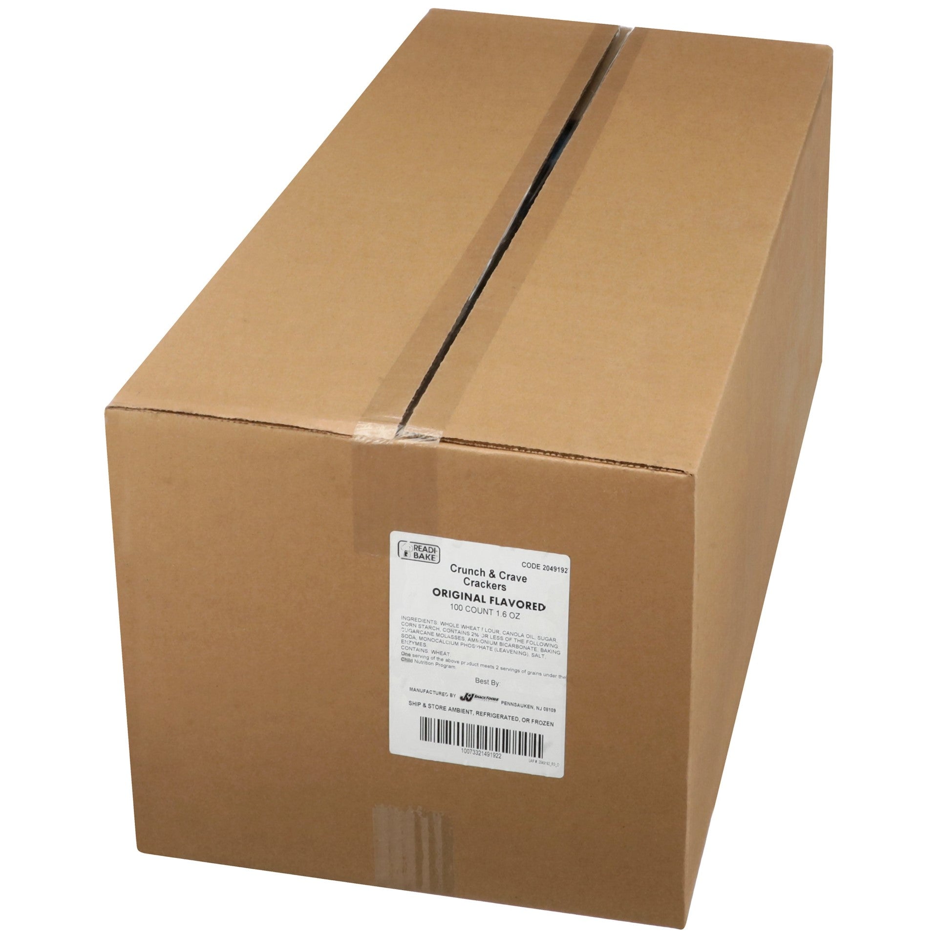 Crunch N' Crave Crunch & Crave Original Crackers 1.6 Ounce Size - 100 Per Case.