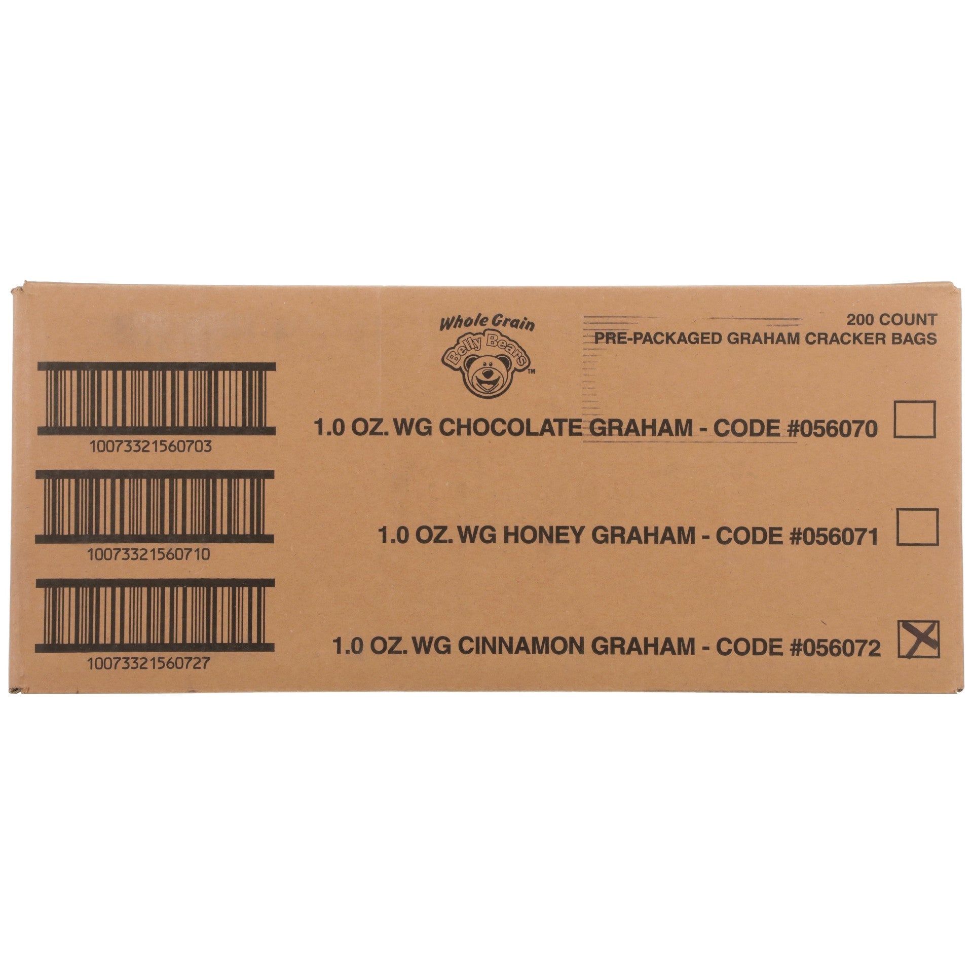 Readi-Bake 51% Whole Grain Cinnamon Belly Bears 1 Ounce Size - 200 Per Case.