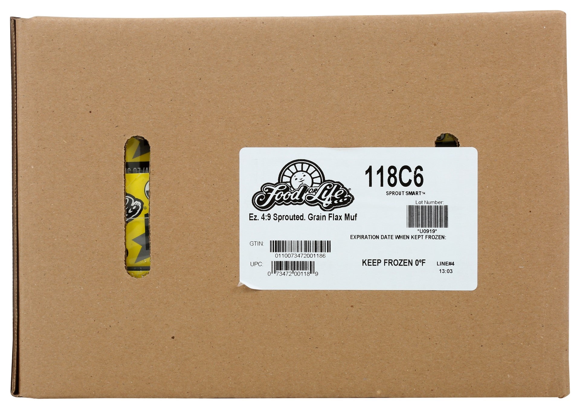 Food For Life Organic Ezekiel Sprouted Grain Flax English Muffin 16 Ounce Size - 6 Per Case.