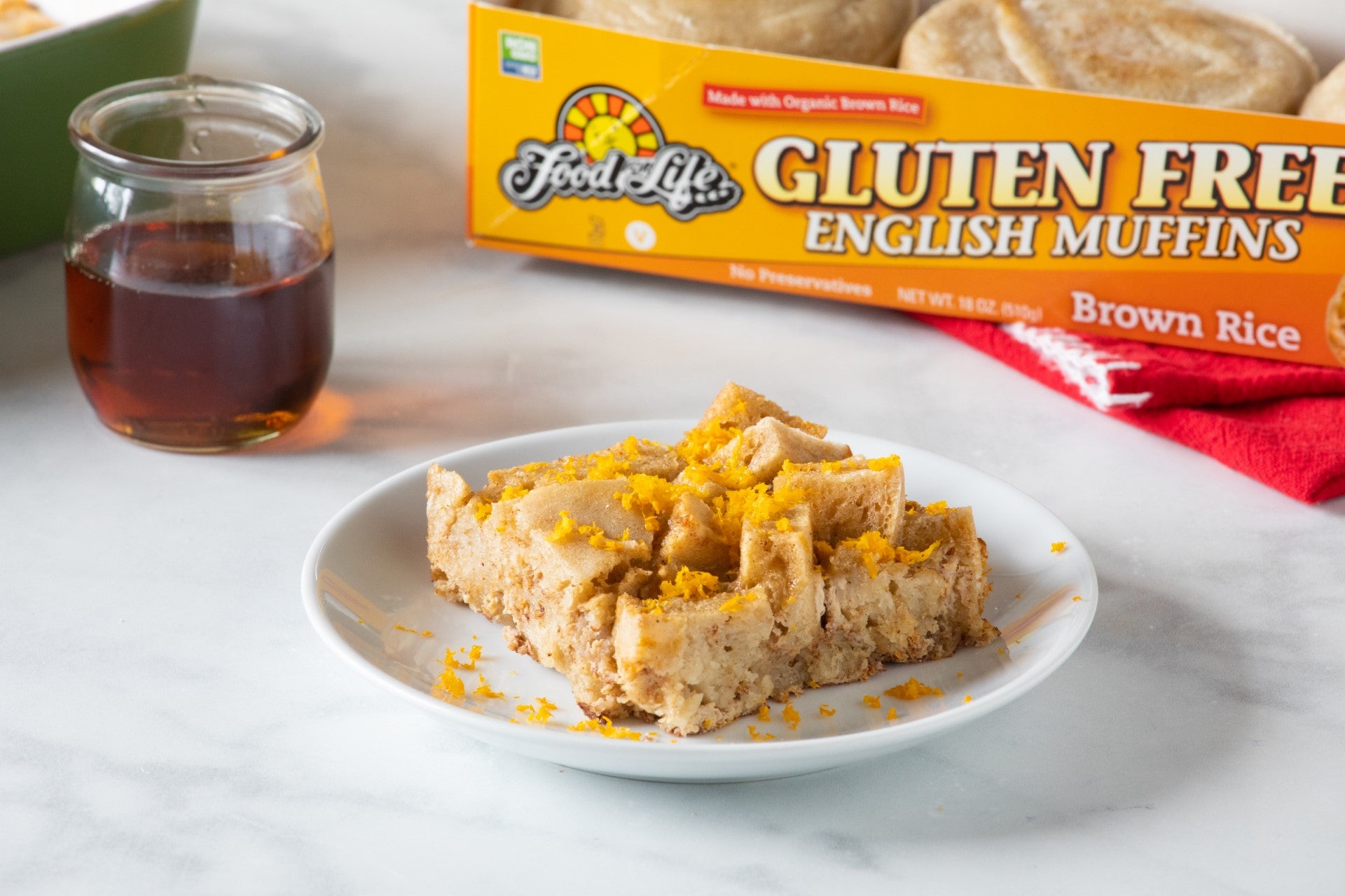 Food For Life Wheat & Gluten Free Brown Rice English Muffin 18 Ounce Size - 6 Per Case.