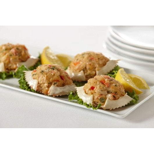 Handy Seafood Crab House By Handy, Crab Stuffed Shell Frozen 1.25 Ounce Size - 105 Per Case.