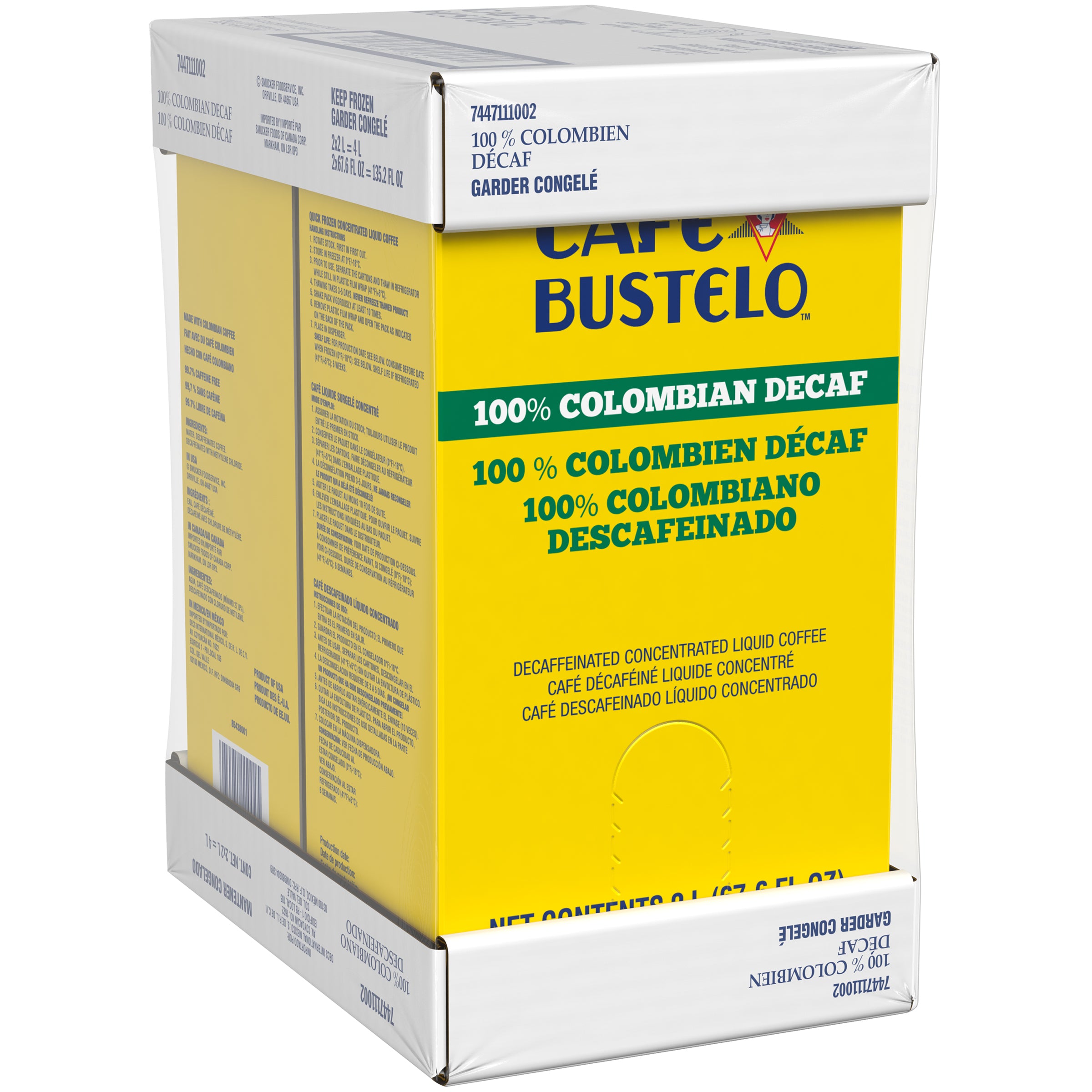 Bustelo Colombian Decaffeinated 2 Liter - 2 Per Case.