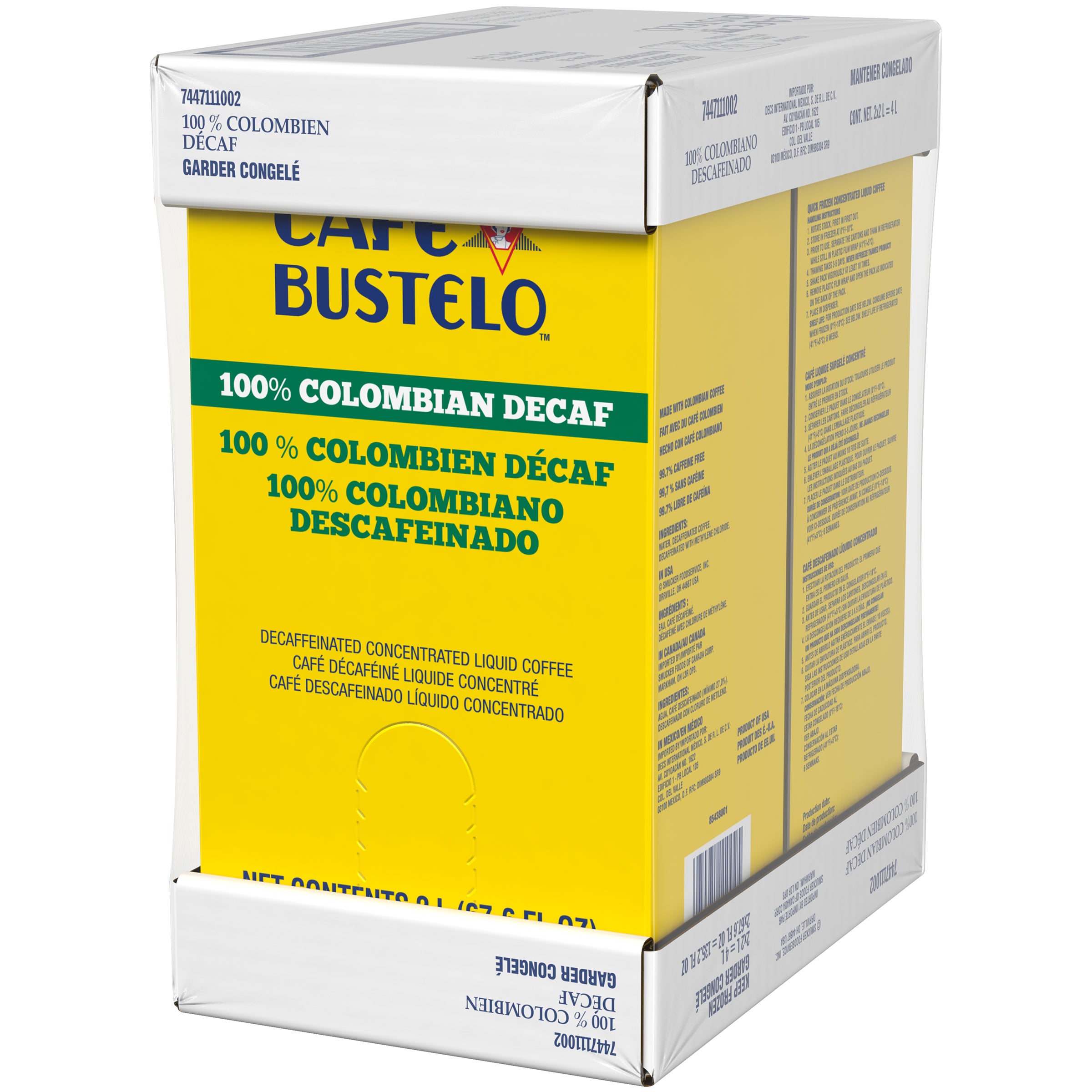 Bustelo Colombian Decaffeinated 2 Liter - 2 Per Case.