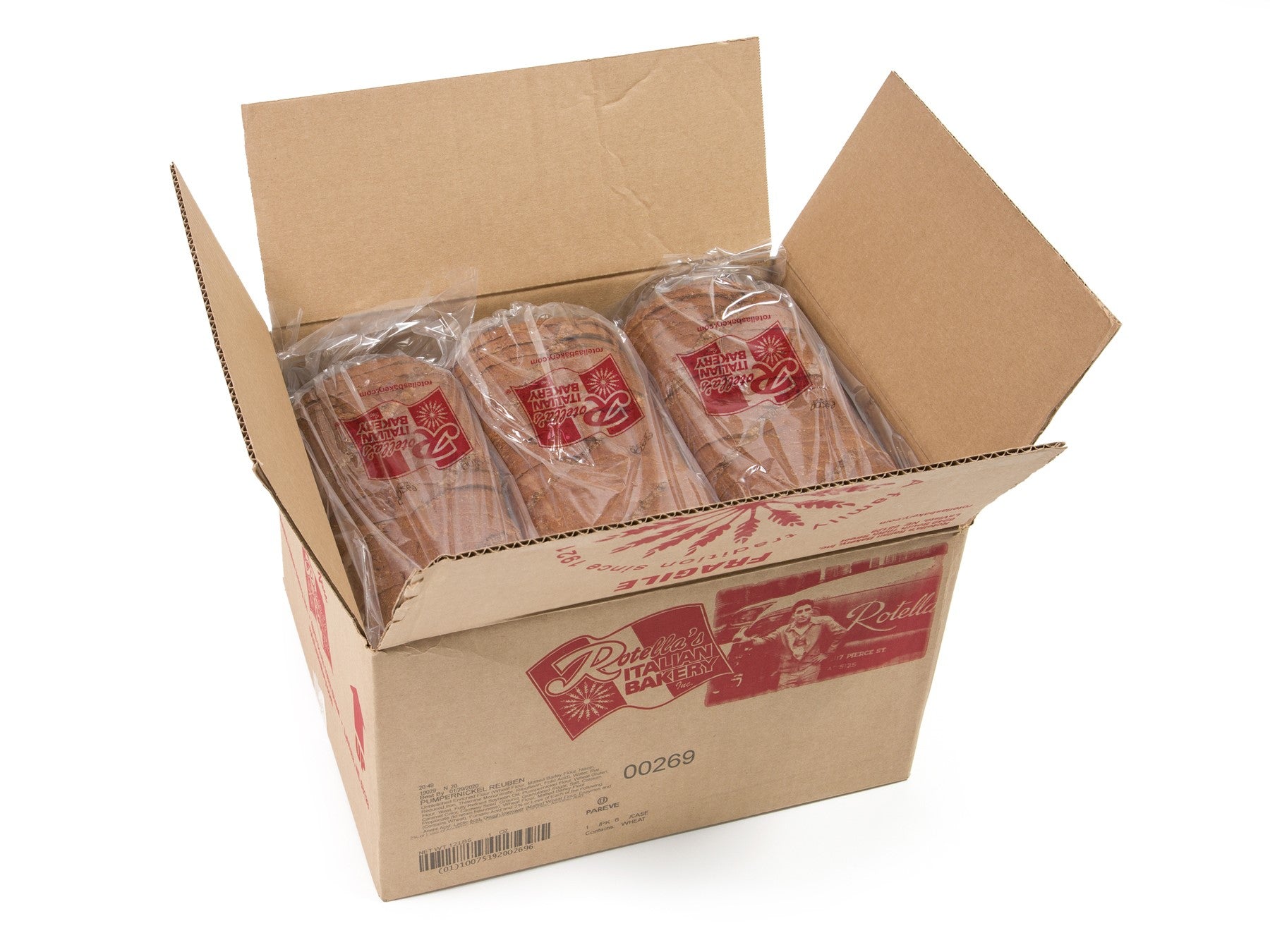 Bread Pumpernickle Reuben 1 Count Packs - 6 Per Case.