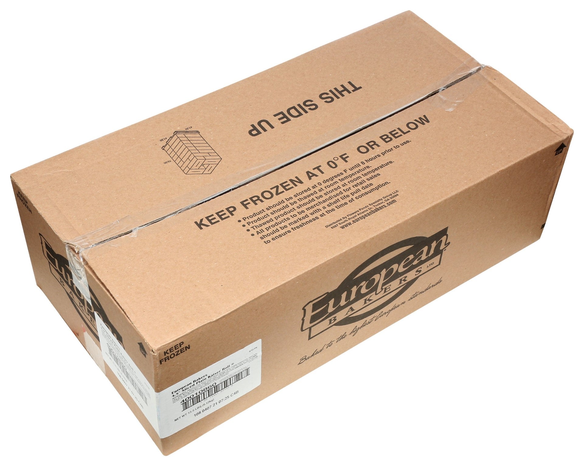 Roll Kaiser Sliced Plain " Frozen 12 Each - 1 Per Case.